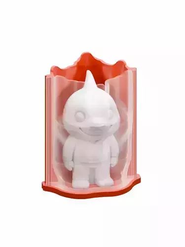 3D Printable Mold Master Shark Standing