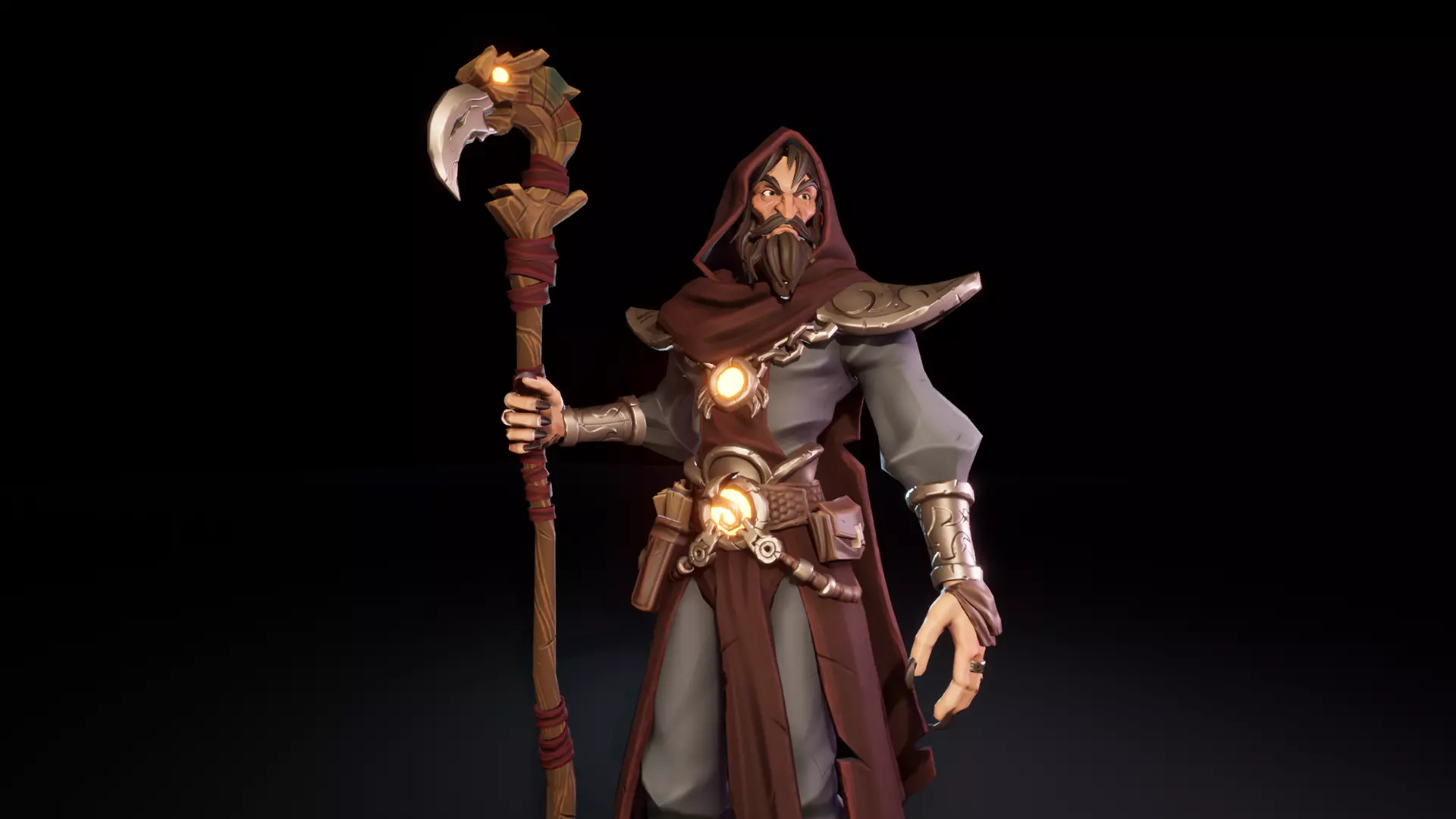 Stylized Bandit Sorcerer Low-poly 3D model_9