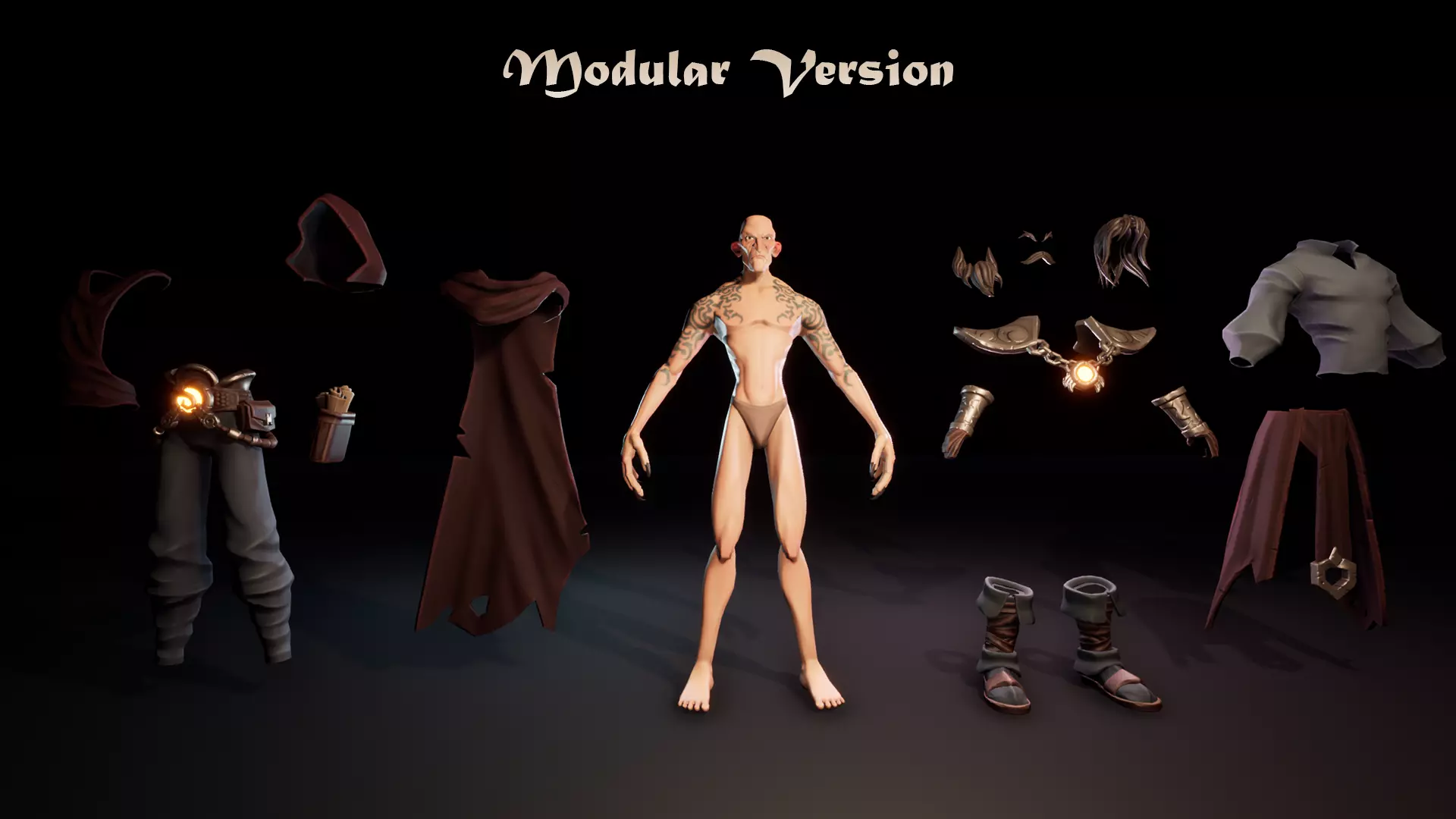 Stylized Bandit Sorcerer Low-poly 3D model_14