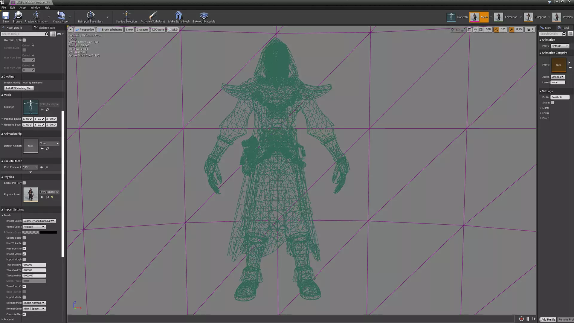 Stylized Bandit Sorcerer Low-poly 3D model_16