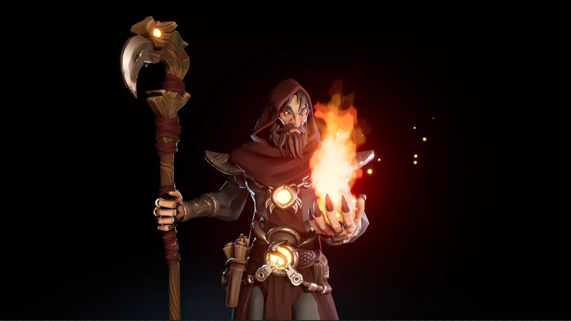 Stylized Bandit Sorcerer Low-poly 3D model_7