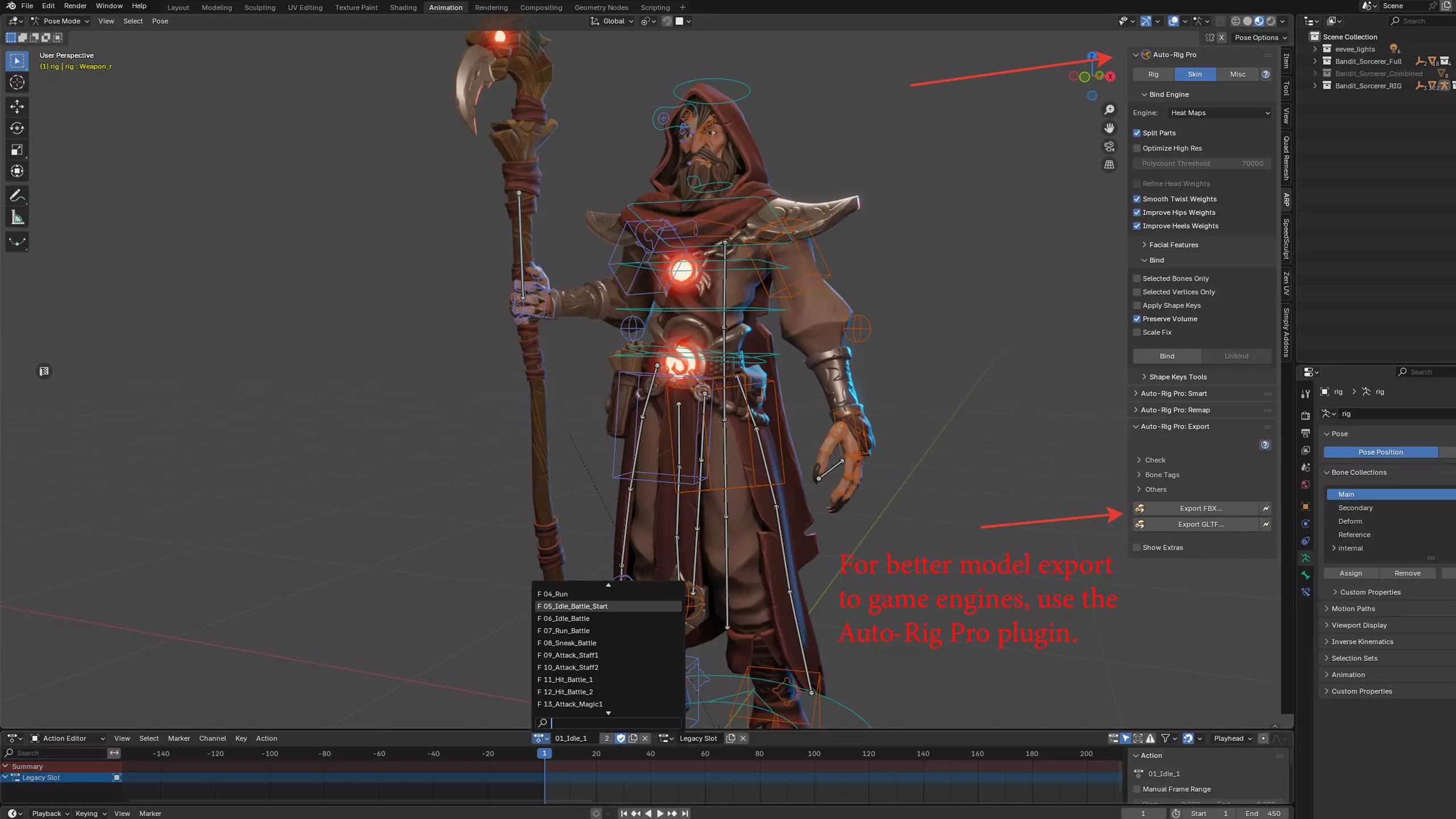Stylized Bandit Sorcerer Low-poly 3D model_6
