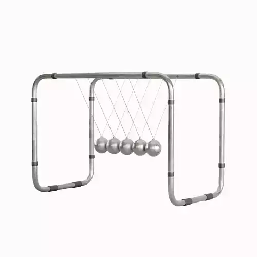 Newton Cradle Set Low-poly 3D model 4