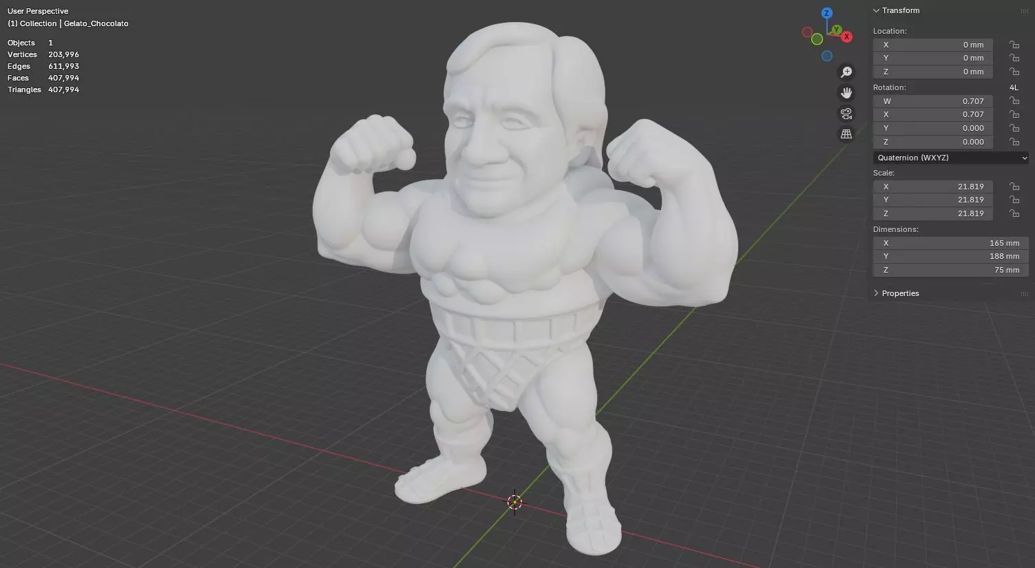 Gelato Chocolato 3D Brainrot Ice Cream Figurine for print 3D print model_19