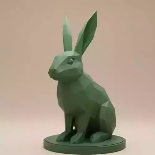 low poly rabbit Sculpture