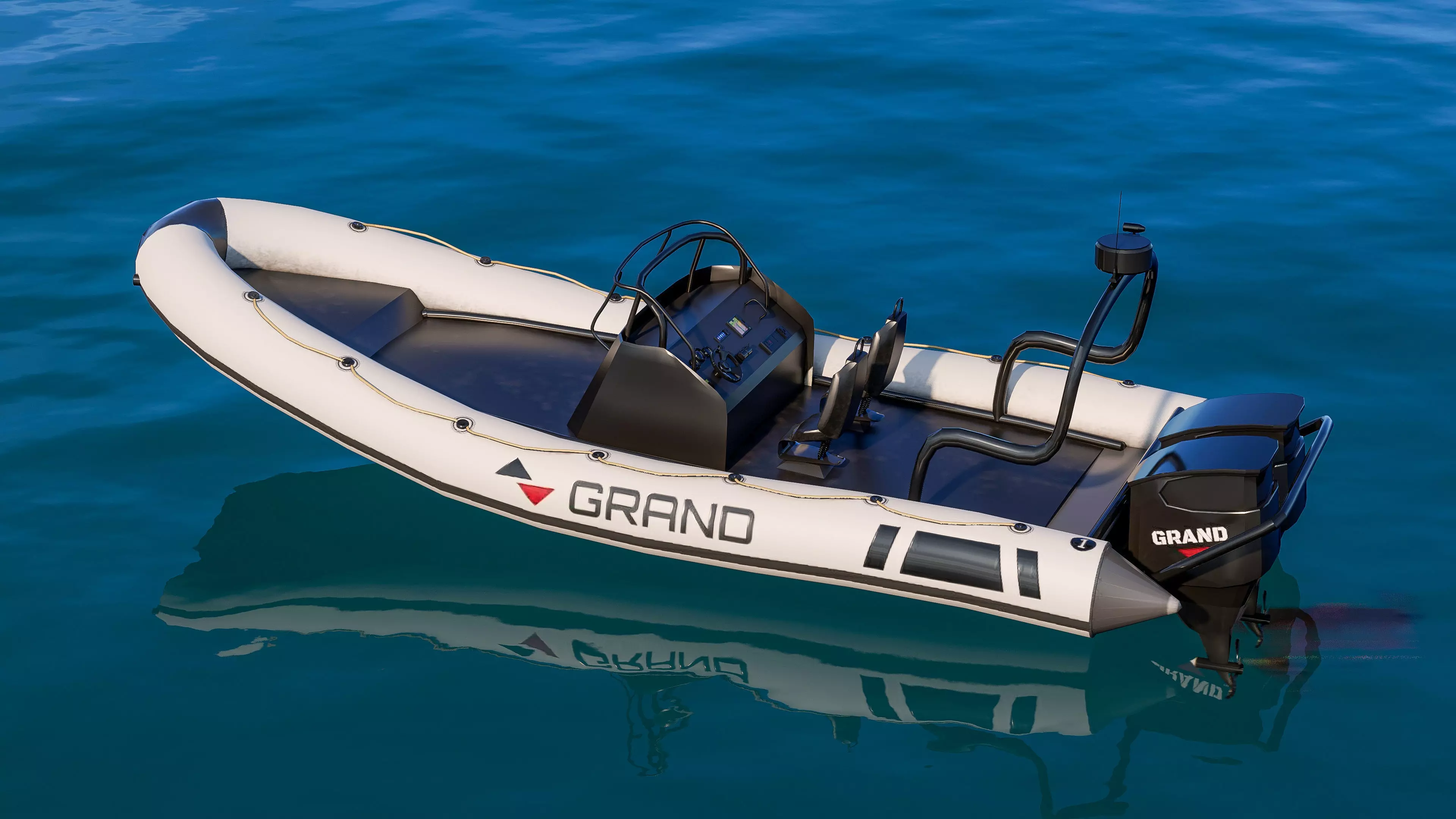 Inflatable boat 3D model_14