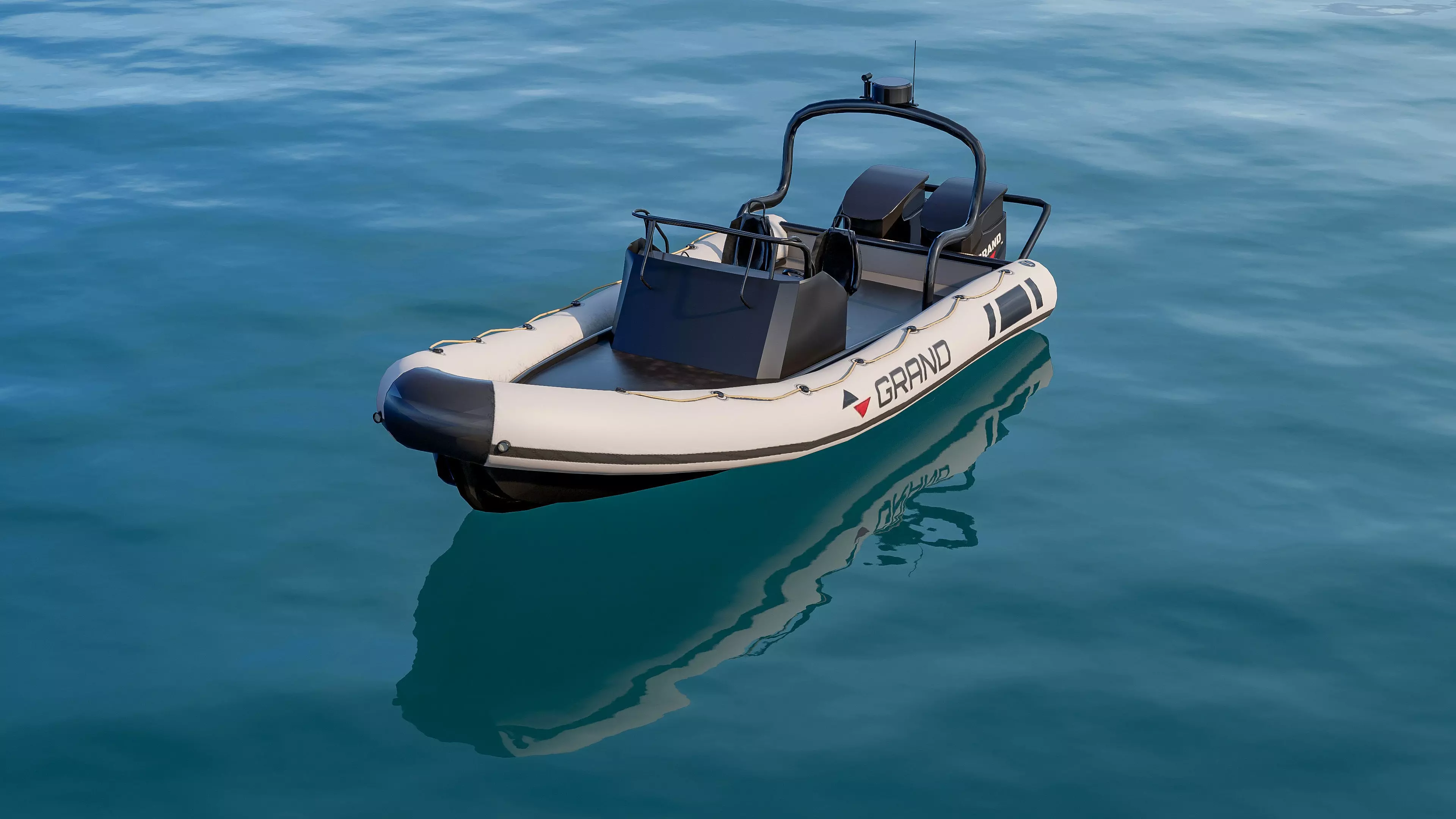 Inflatable boat 3D model_13