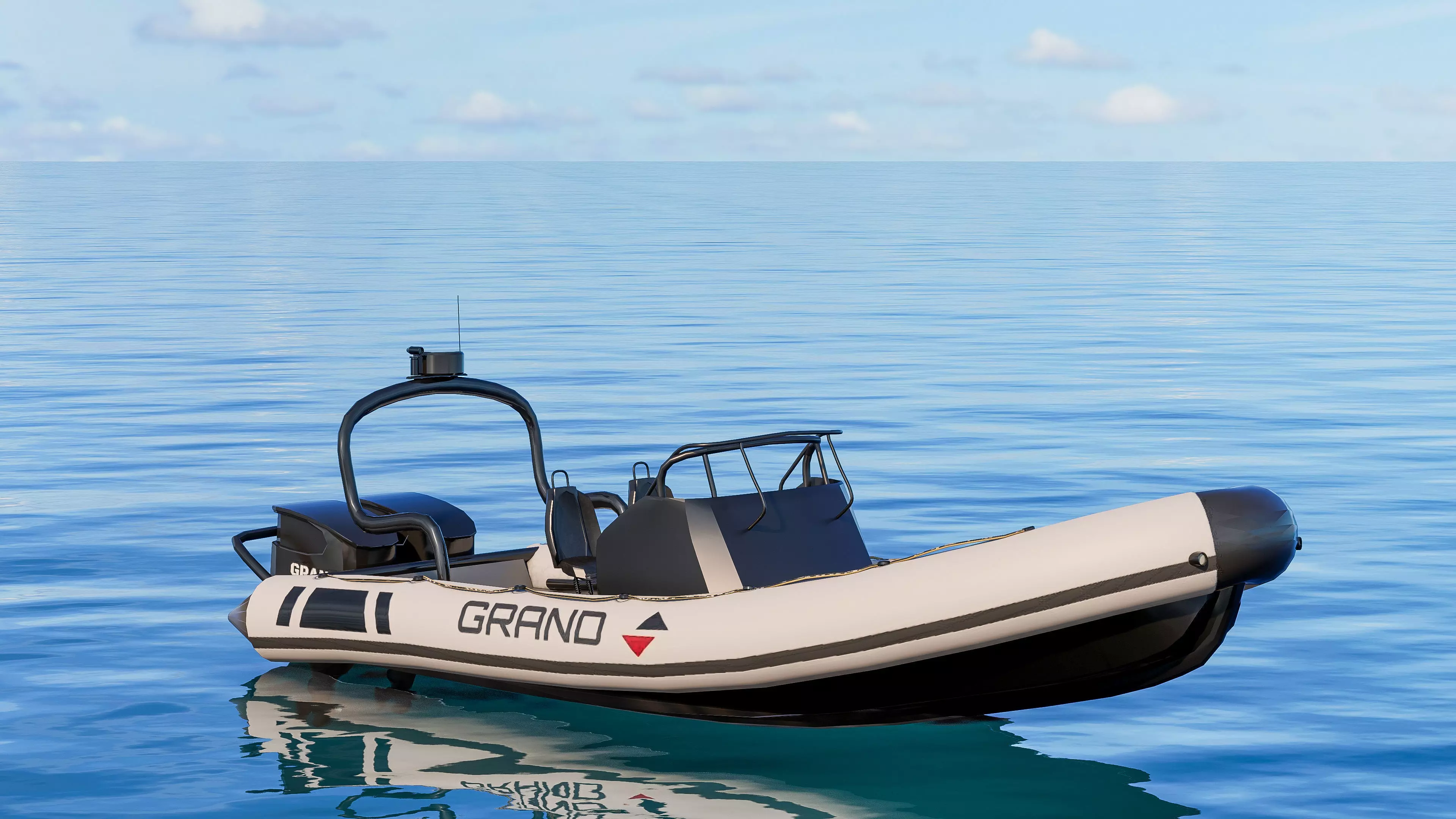Inflatable boat 3D model_6