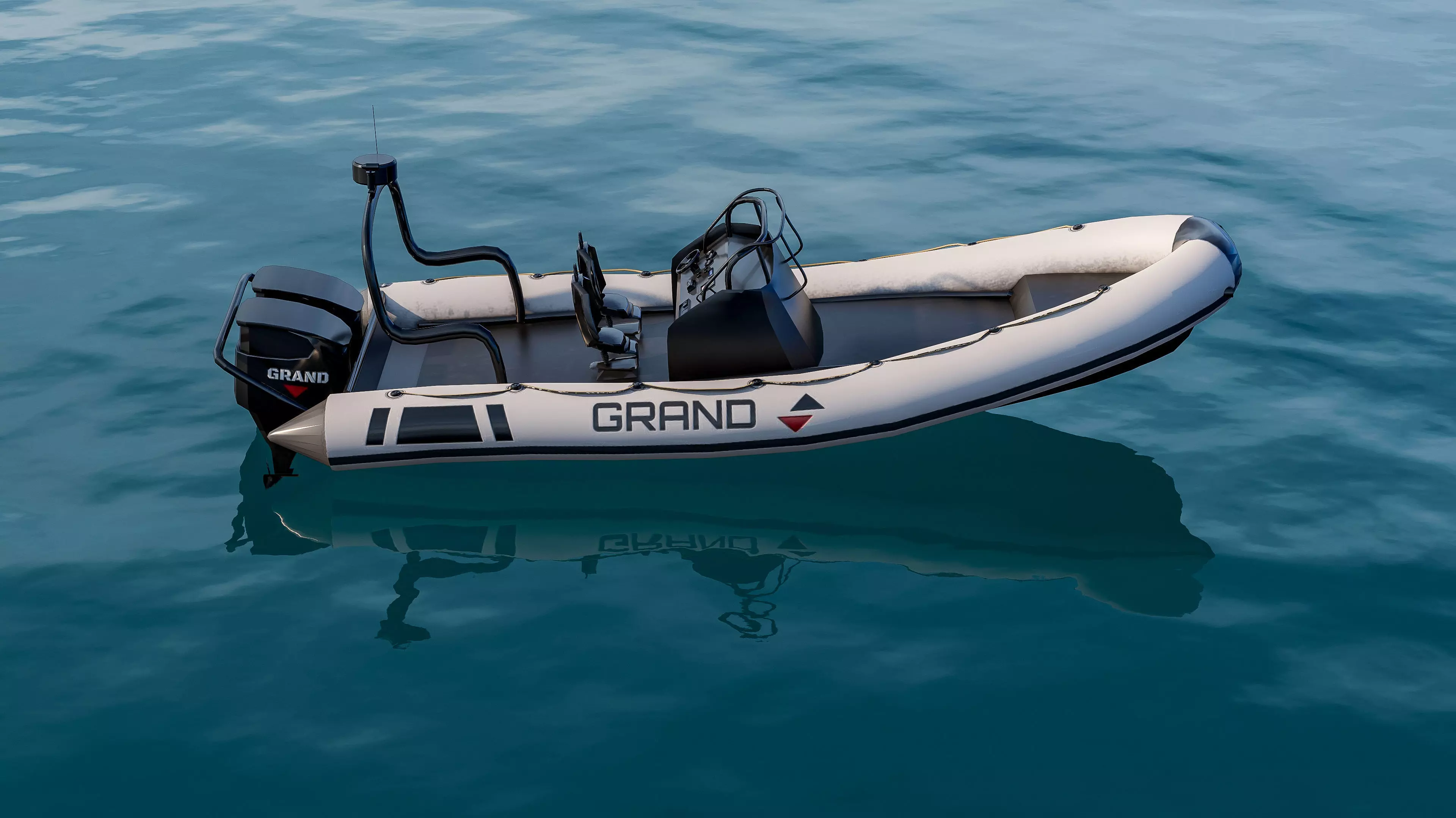 Inflatable boat 3D model_12