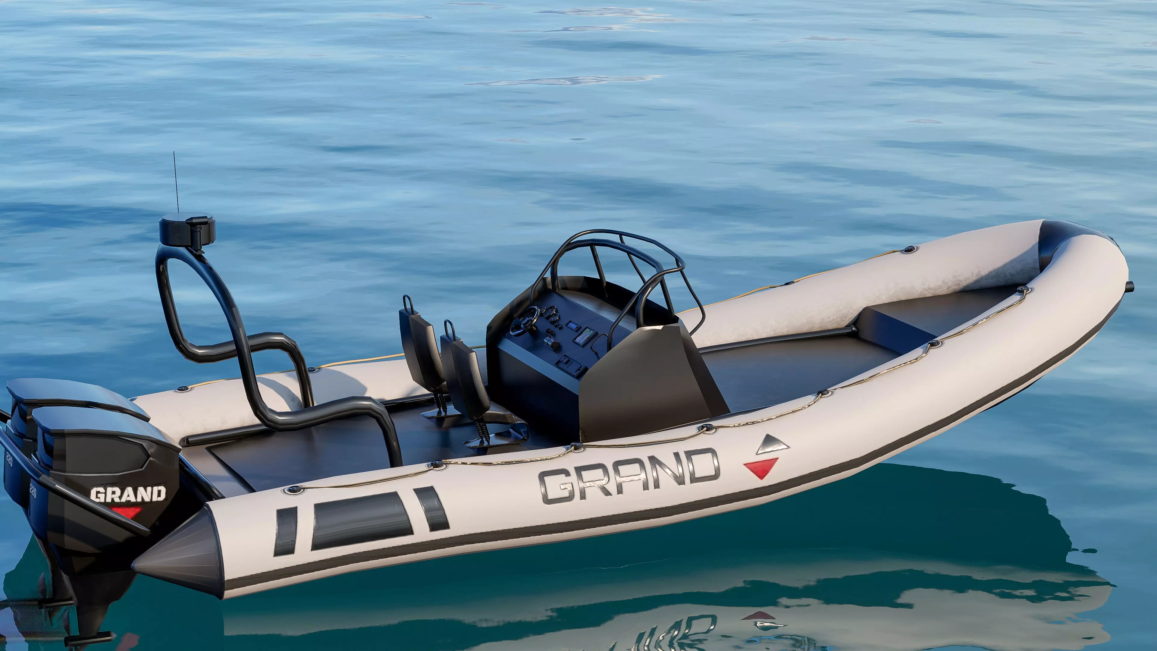 Inflatable boat 3D model_9