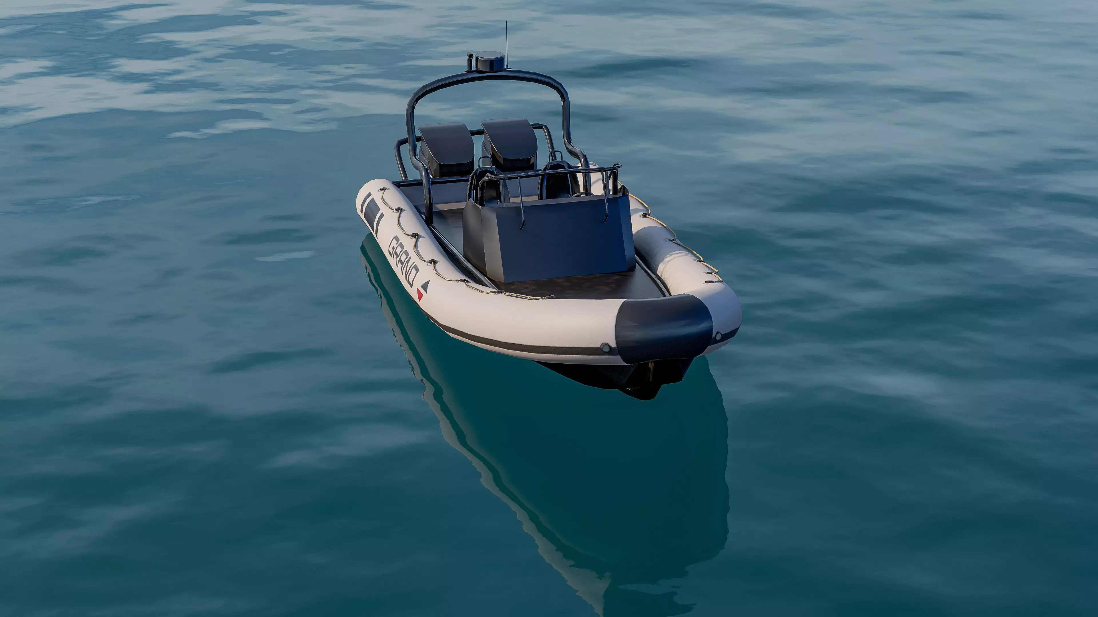 Inflatable boat 3D model_11