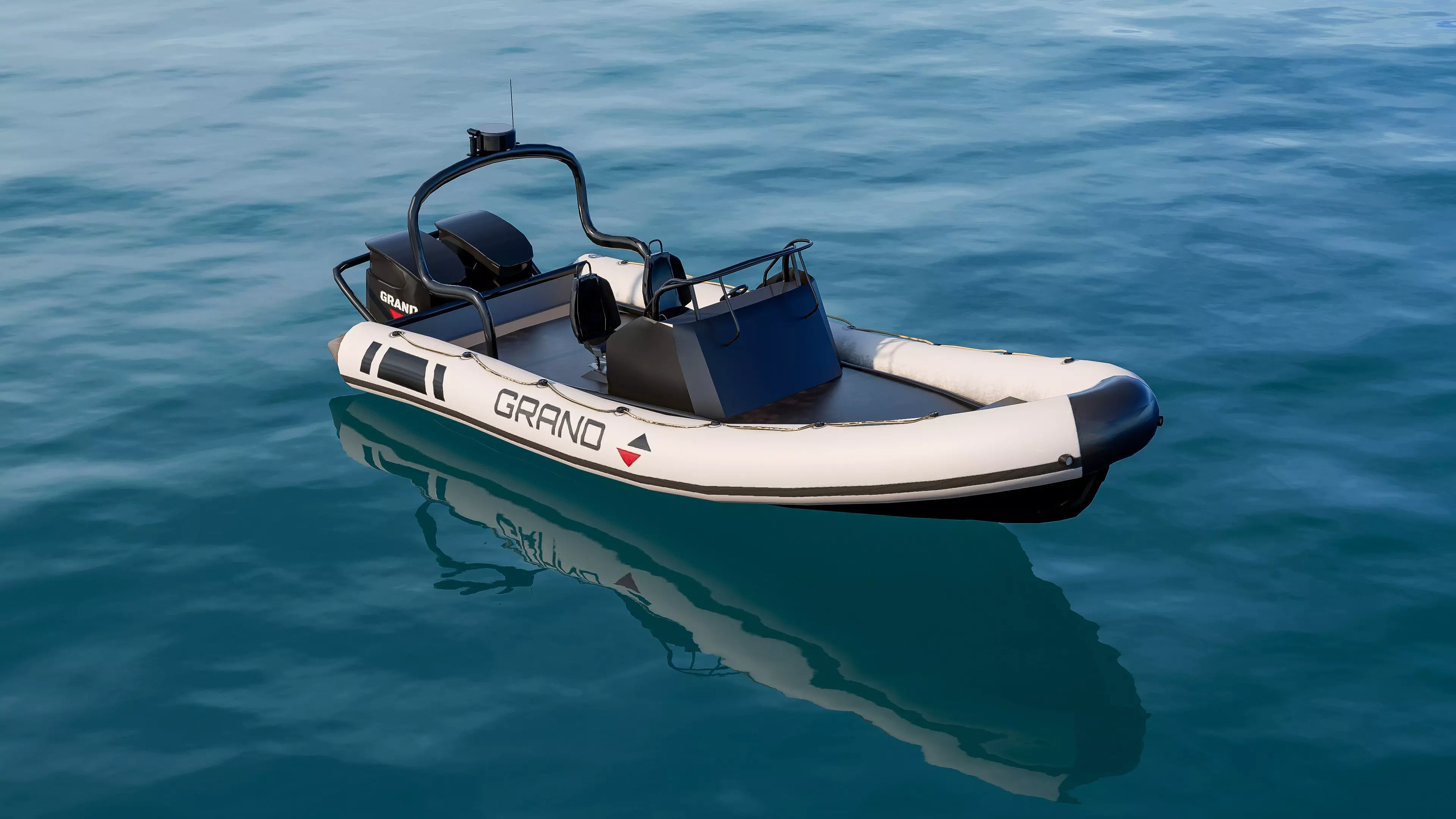 Inflatable boat 3D model_10