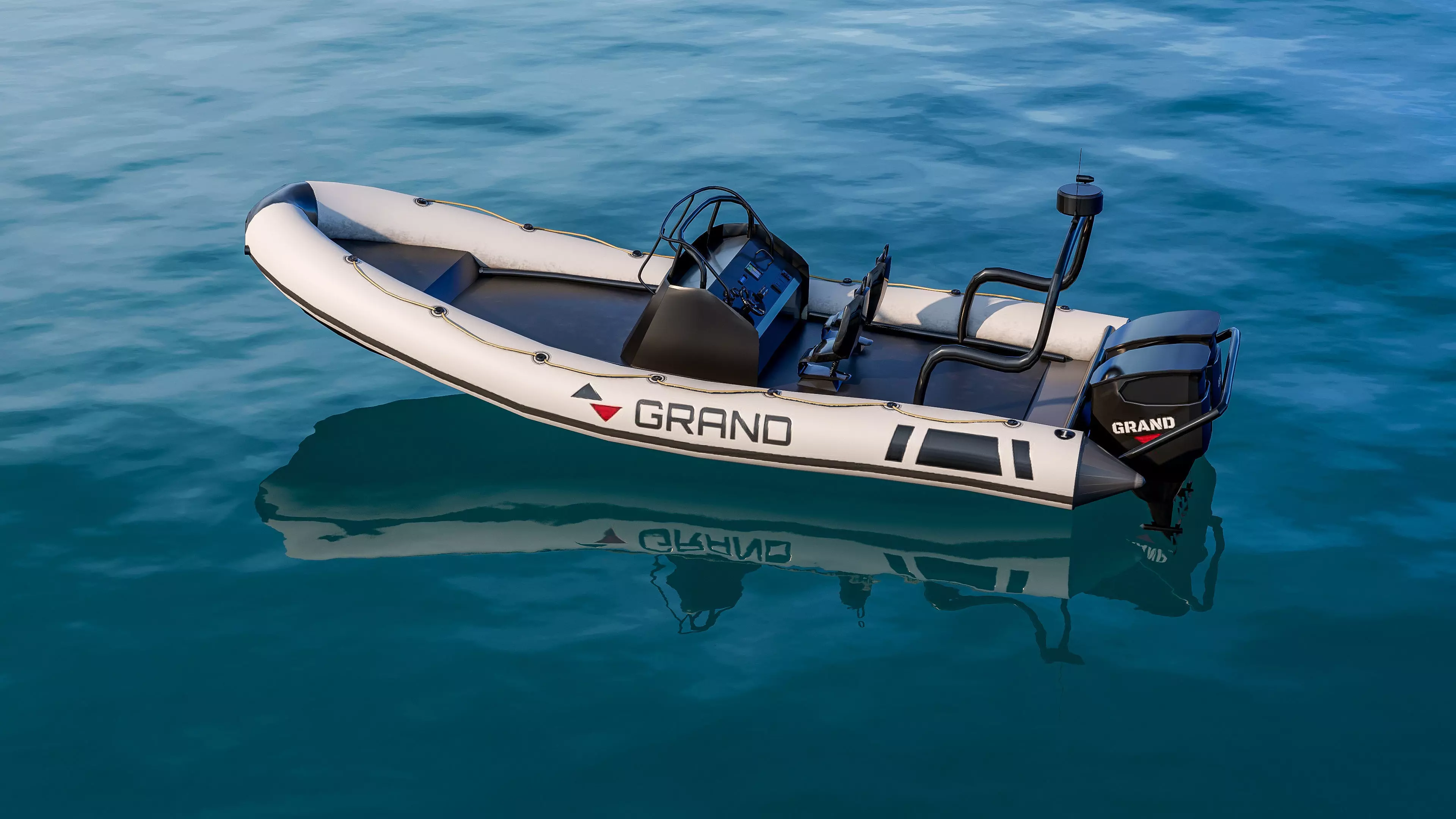 Inflatable boat 3D model_20