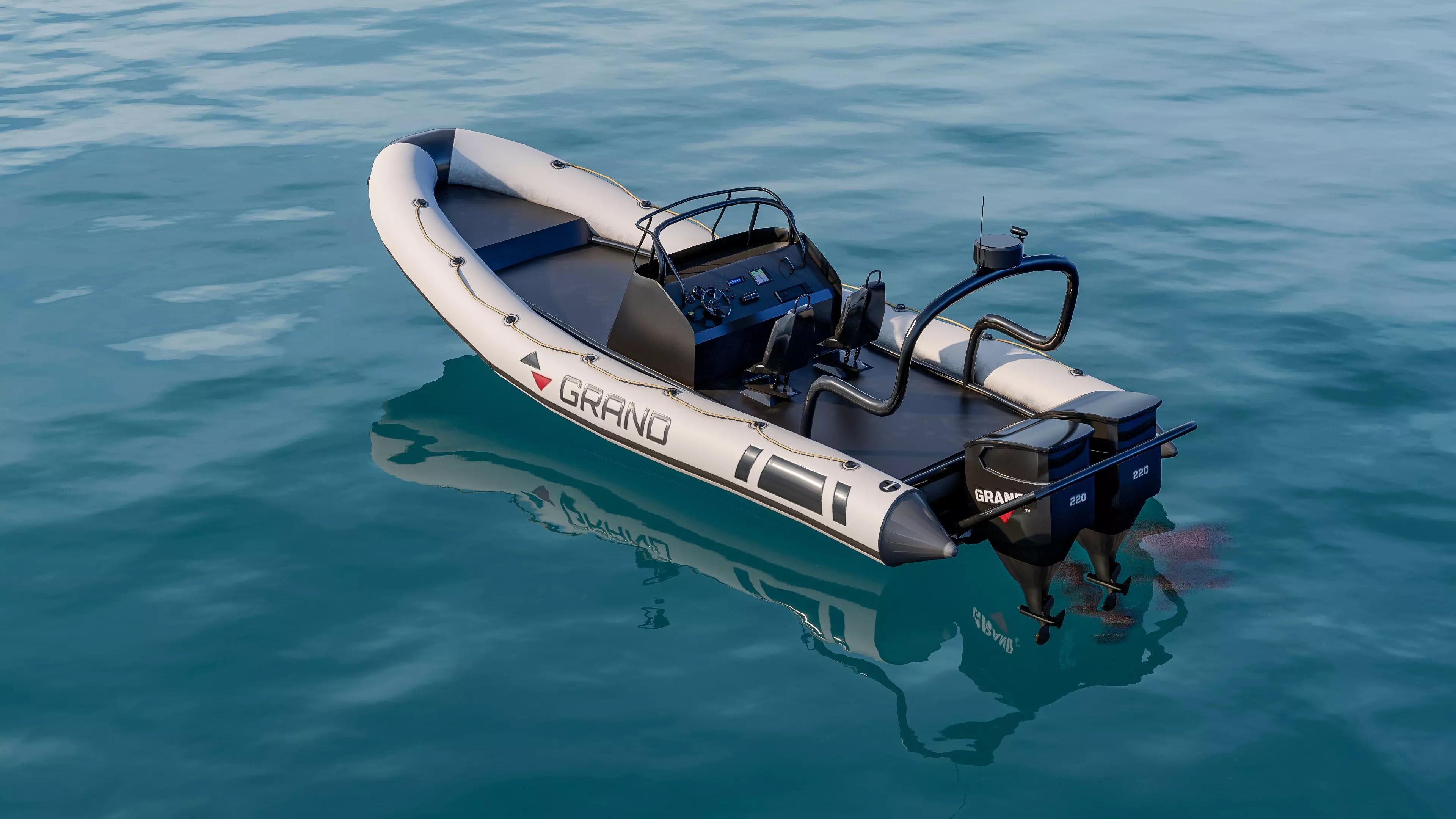 Inflatable boat 3D model_18