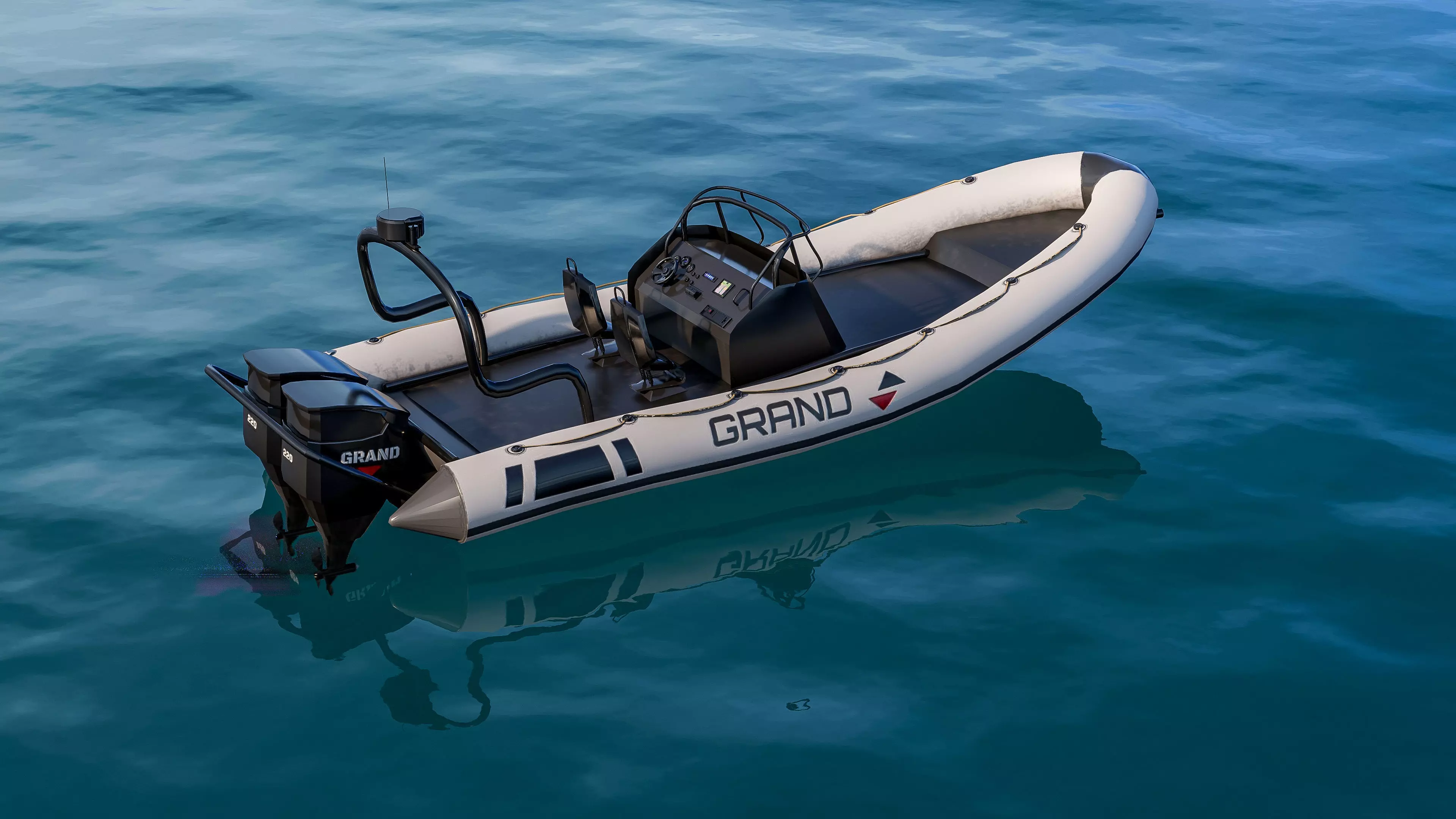 Inflatable boat 3D model_17