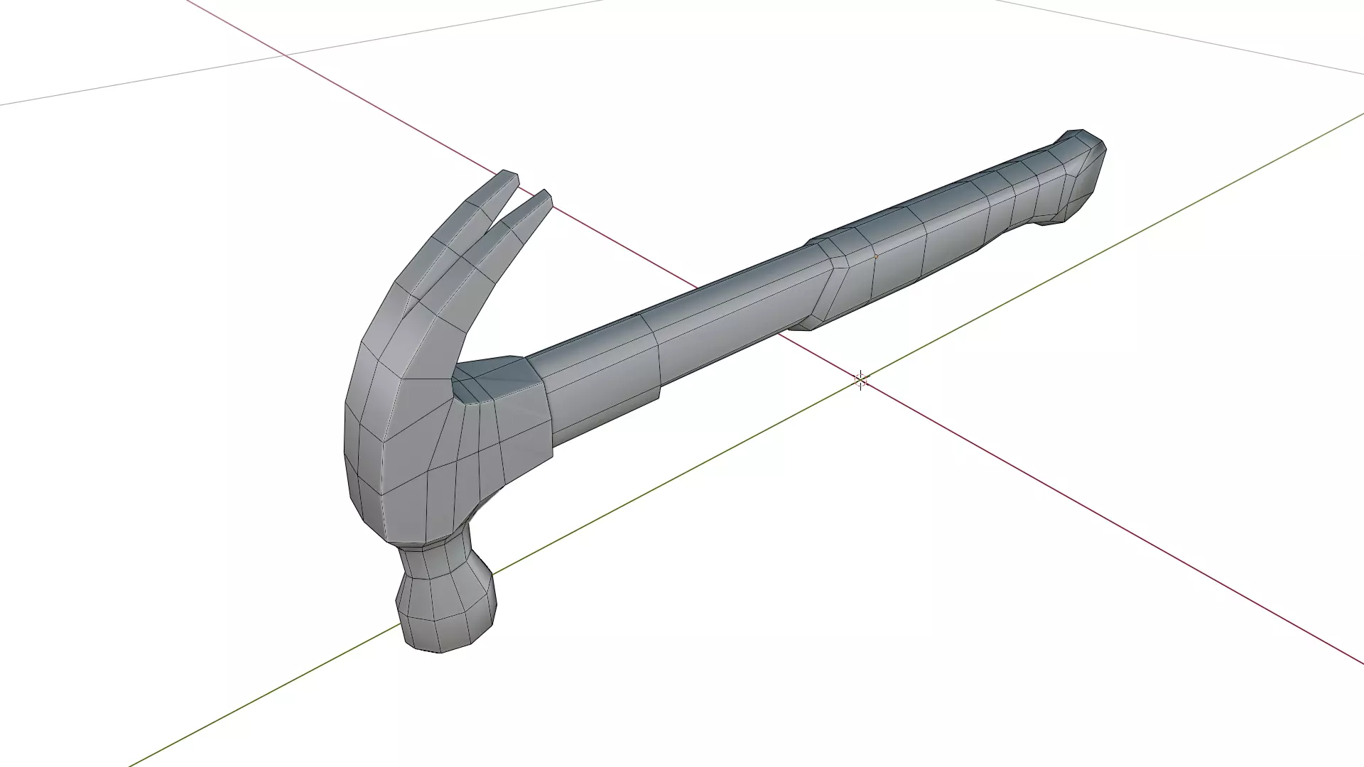 Industrial Claw Hammer Gameready Low-poly 3D model_6