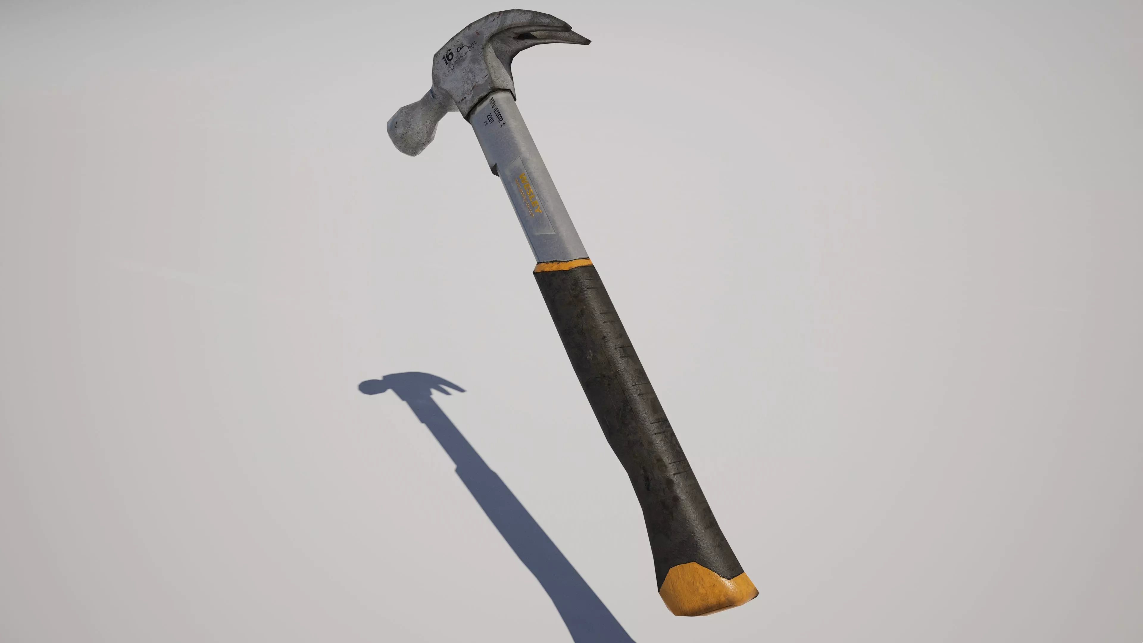 Industrial Claw Hammer Gameready Low-poly 3D model_1