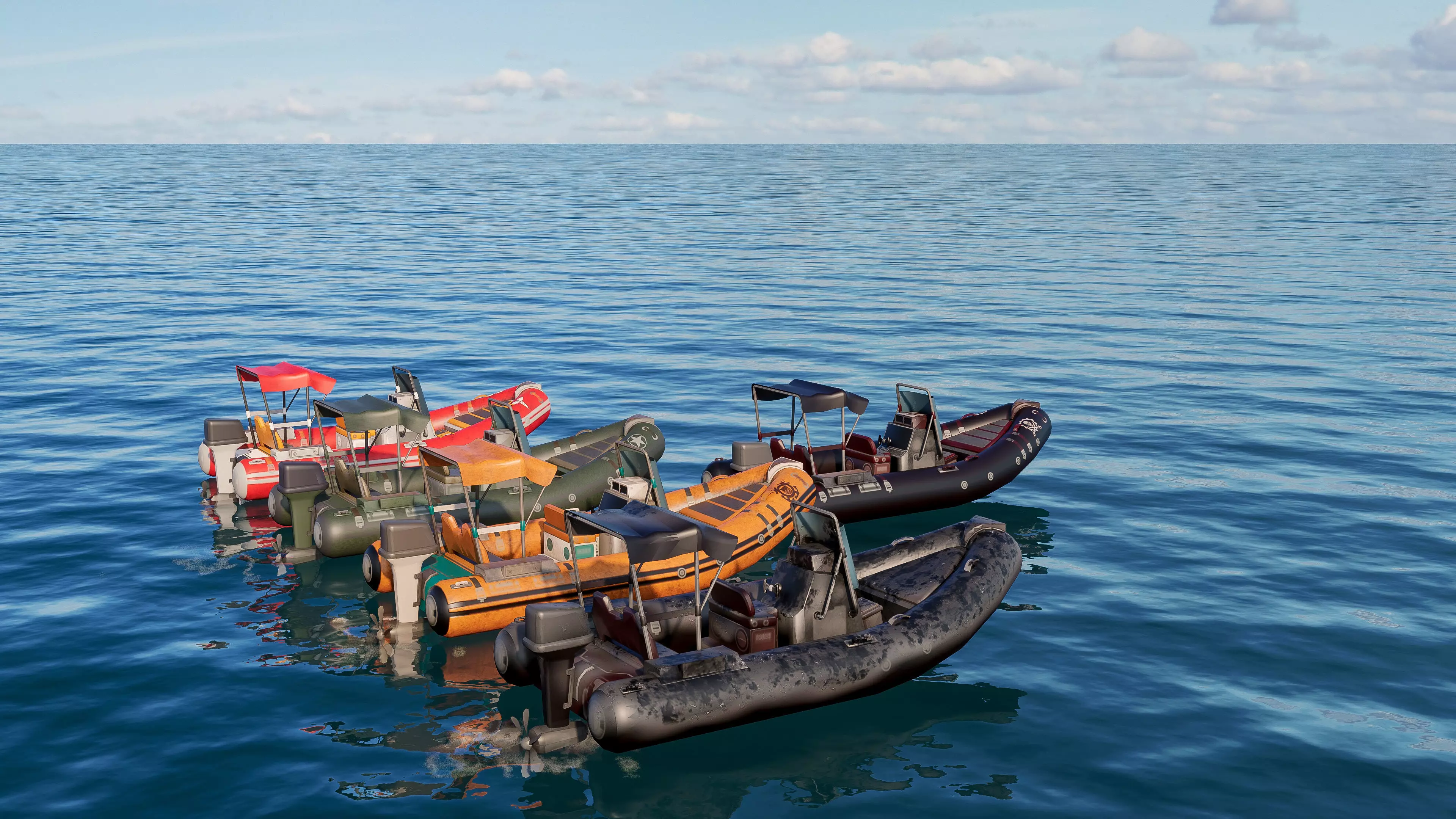 Inflatable boats collection 3D model_2