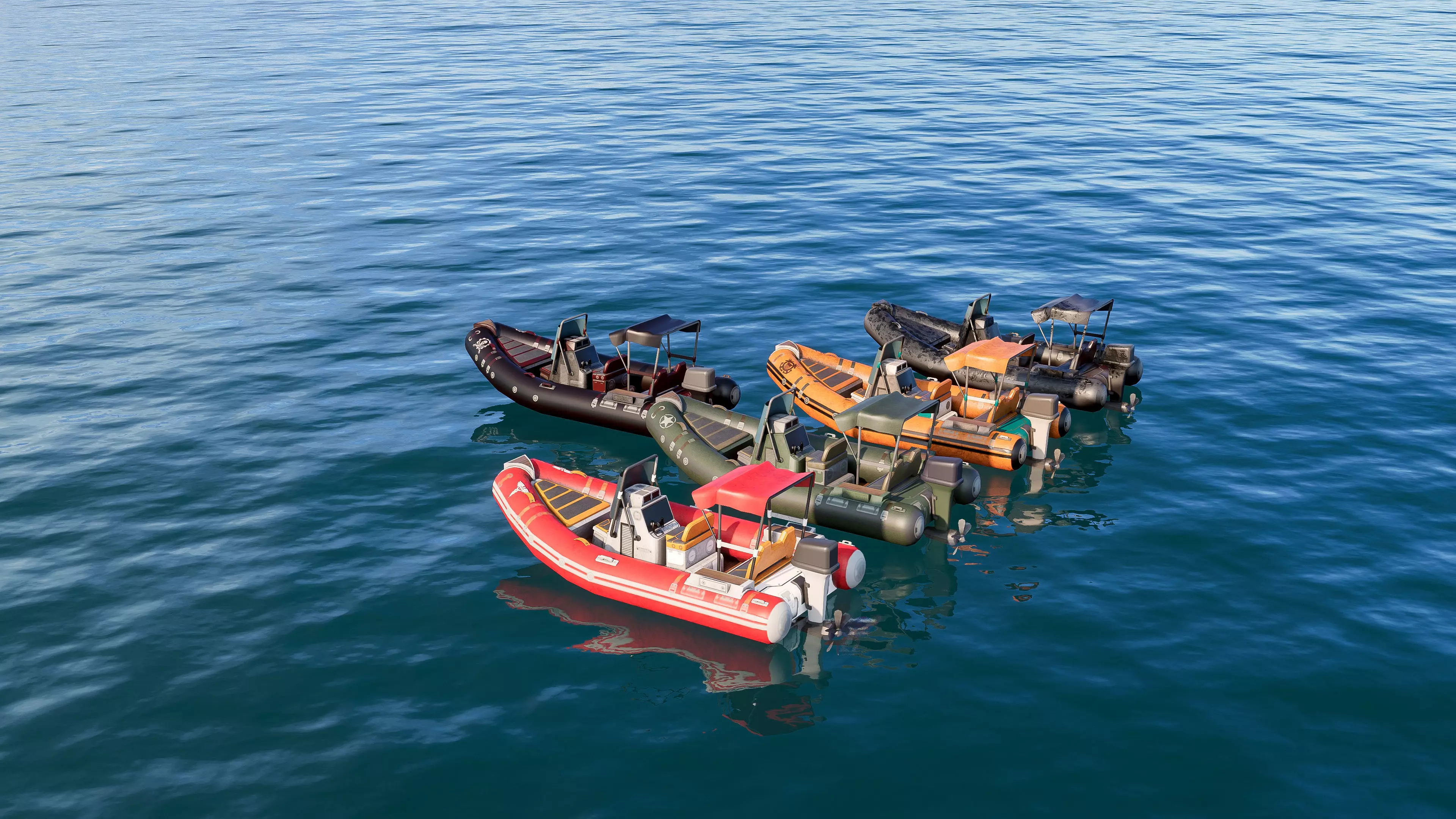 Inflatable boats collection 3D model_12