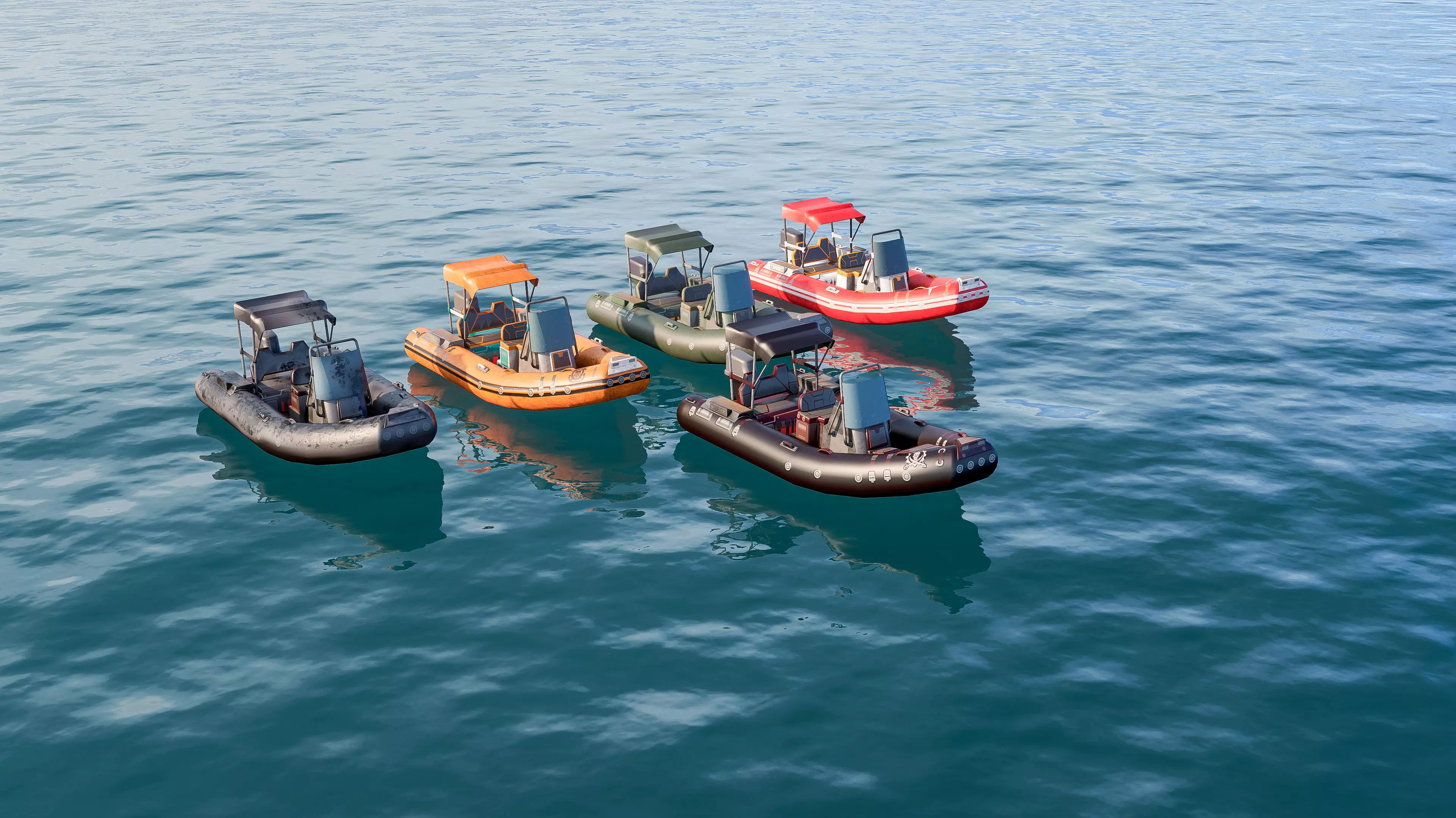 Inflatable boats collection 3D model_16