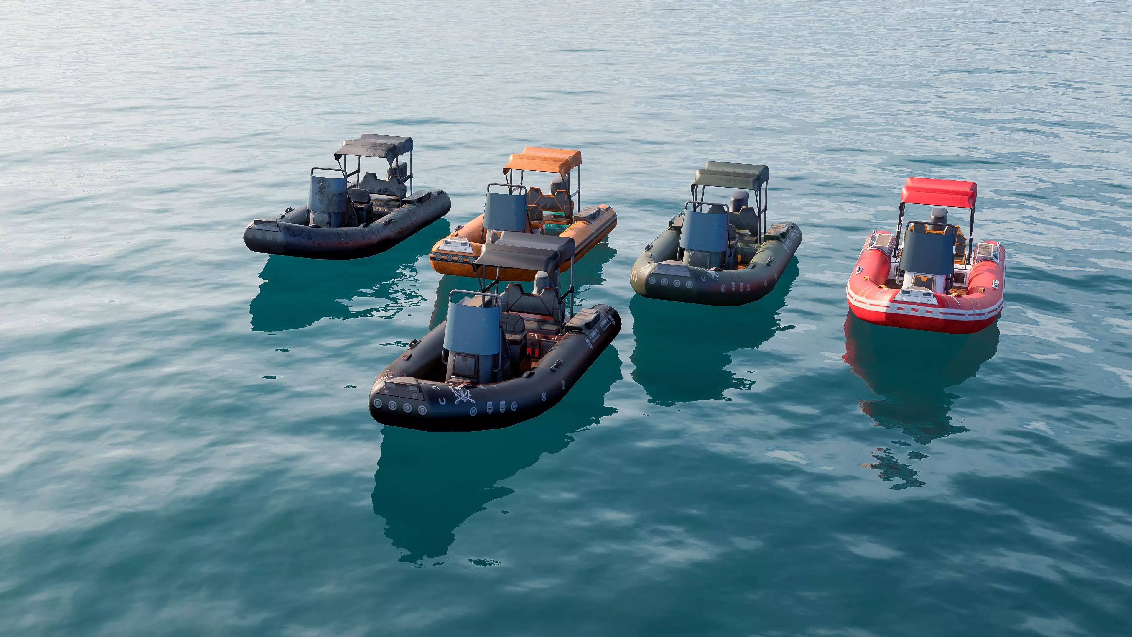 Inflatable boats collection 3D model_15