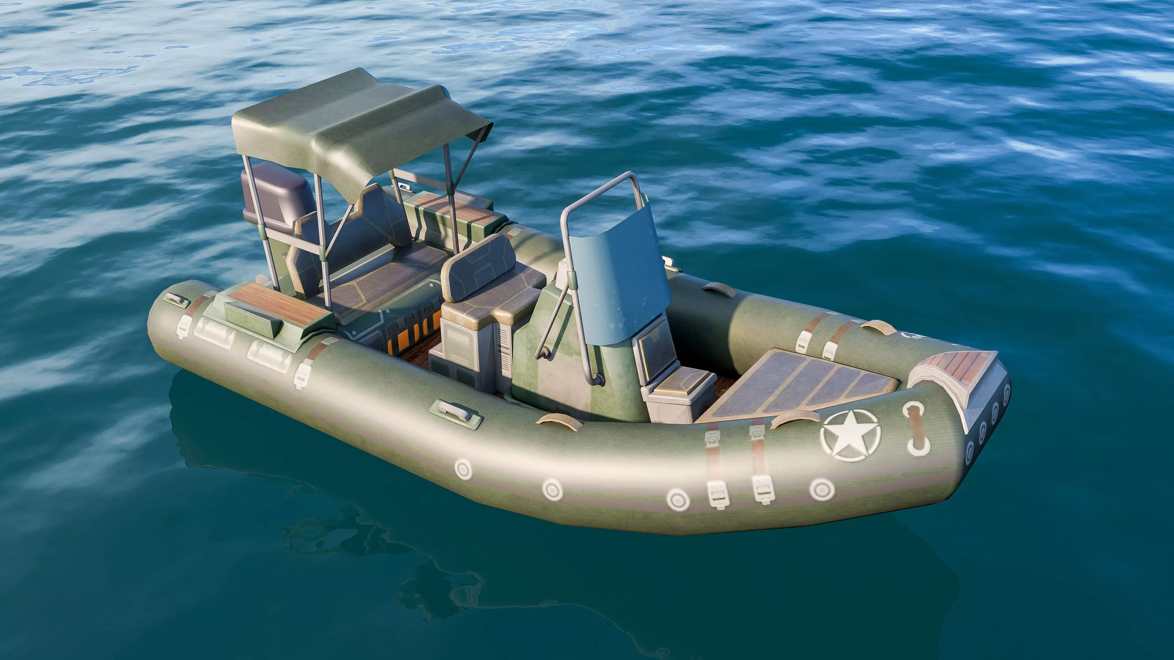 Inflatable boats collection 3D model_8
