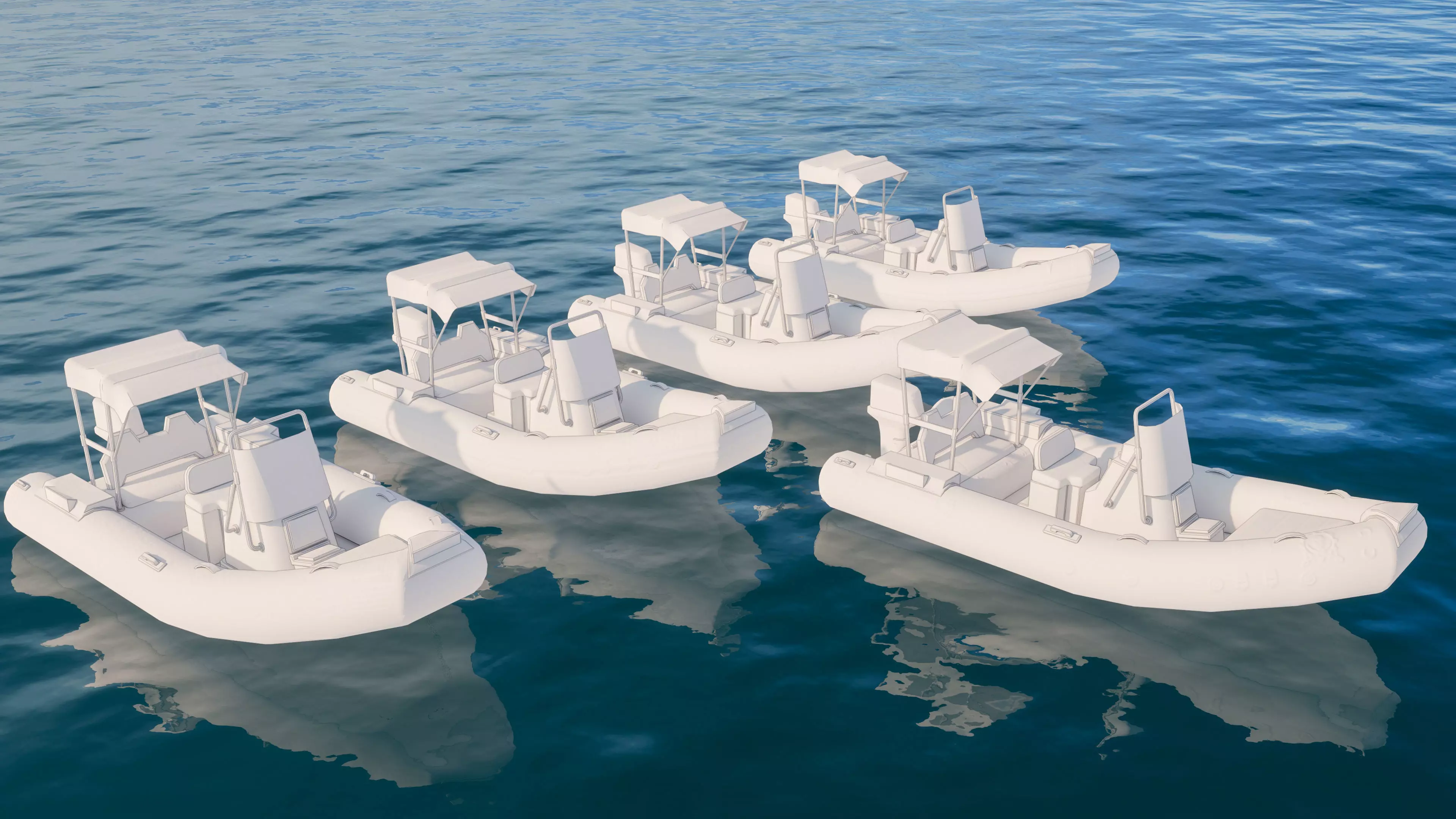 Inflatable boats collection 3D model_20