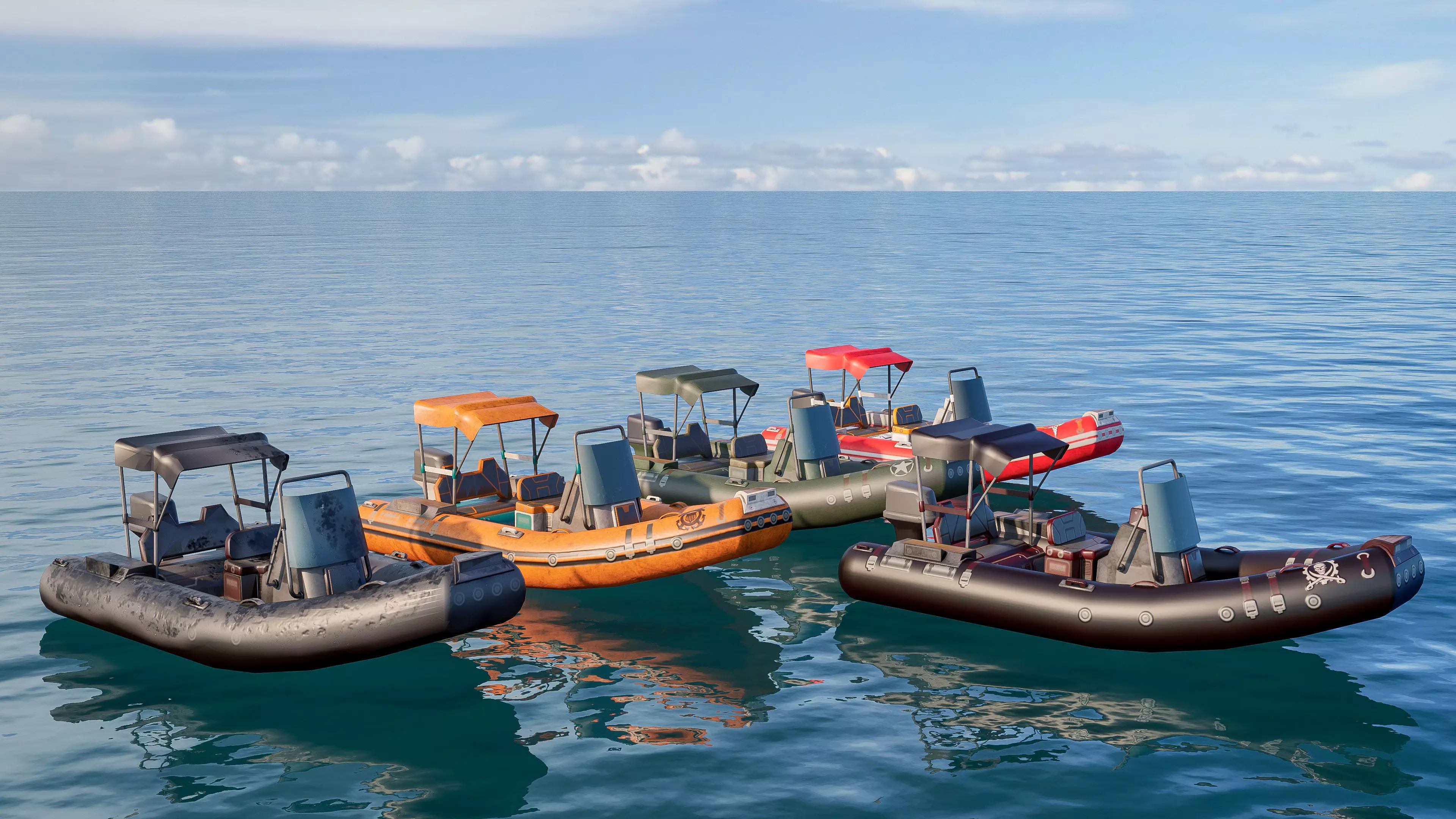 Inflatable boats collection 3D model_3