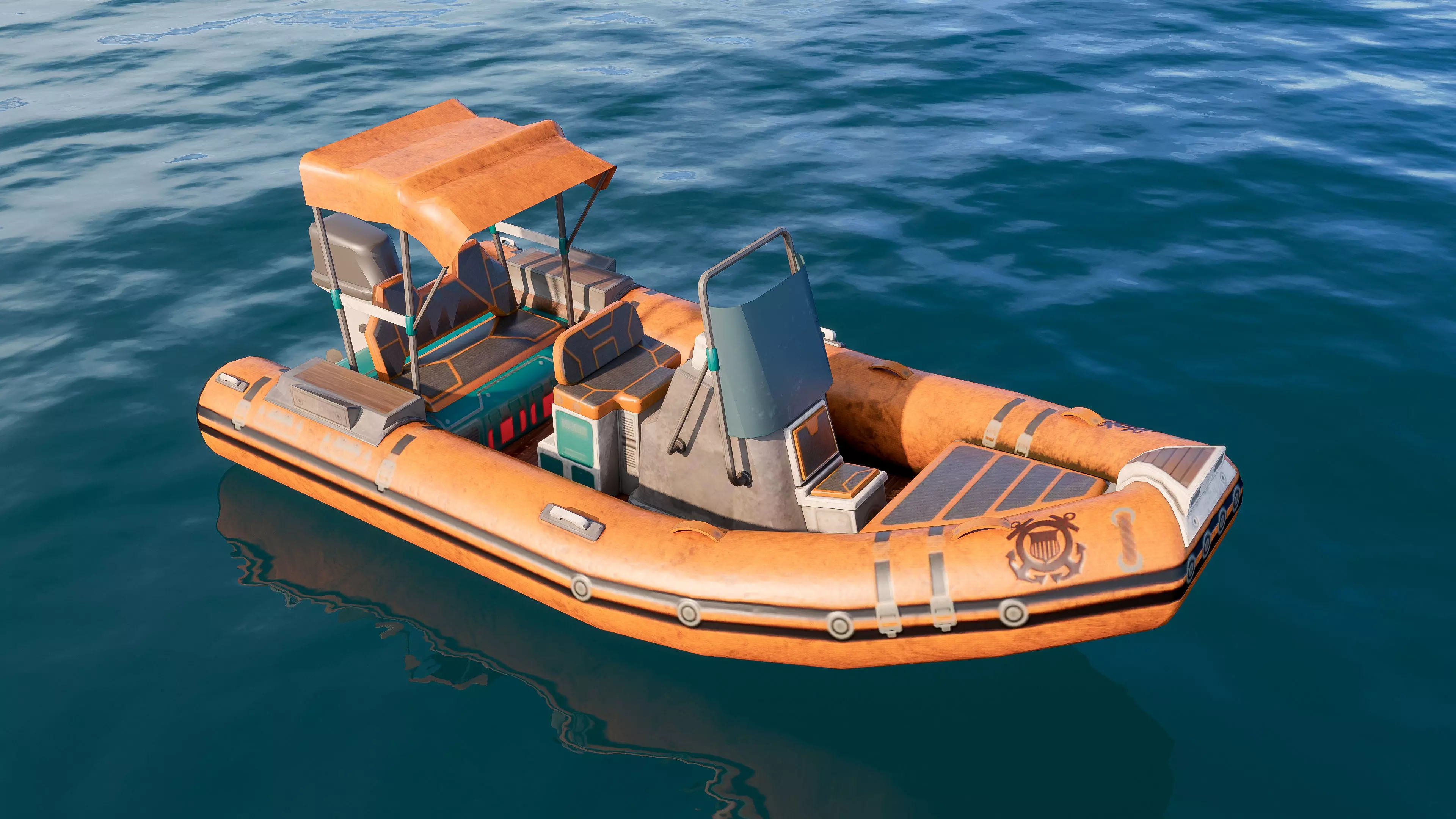 Inflatable boats collection 3D model_7