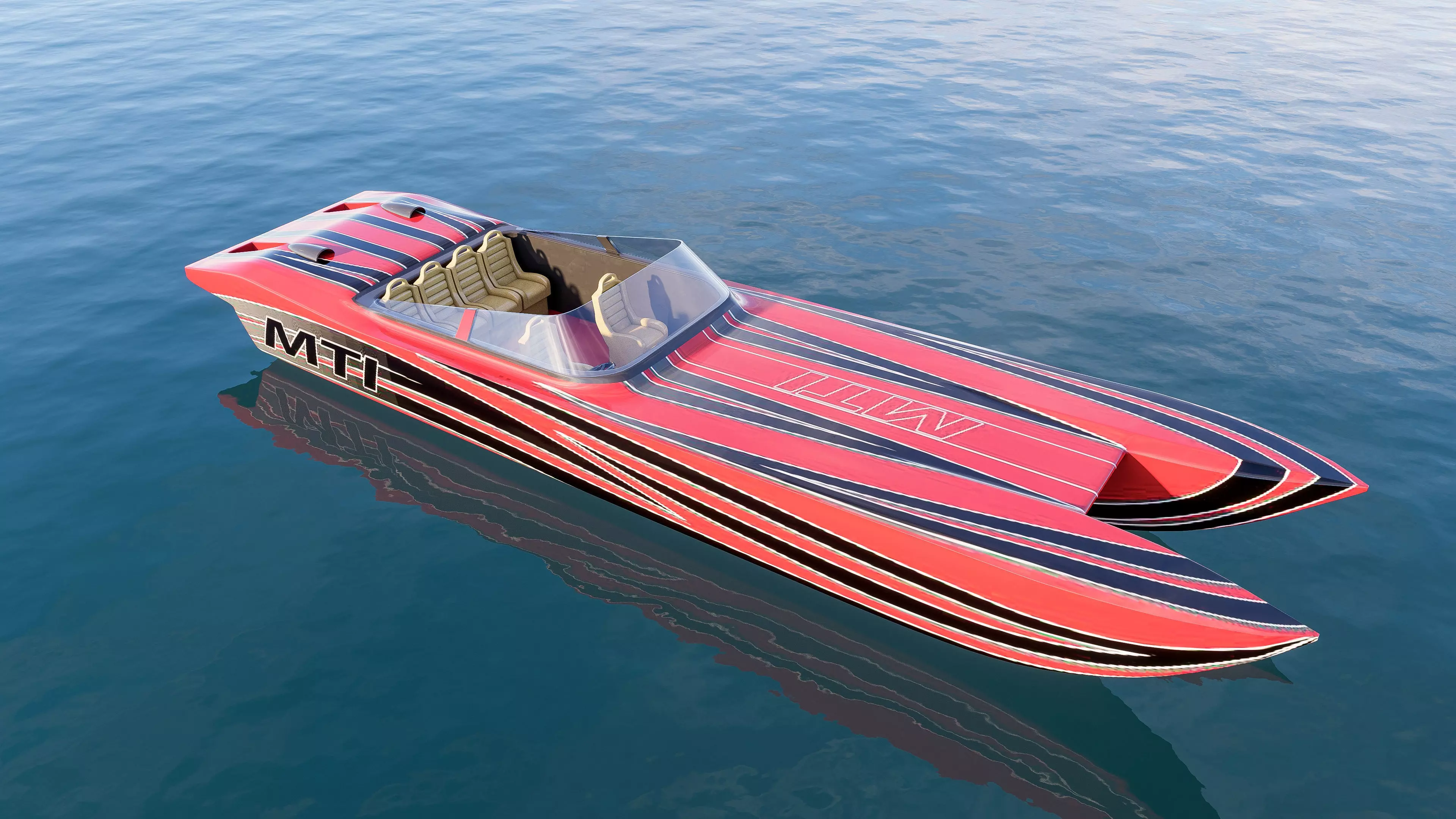 Motorboat speedboat collecttion 3D model_9
