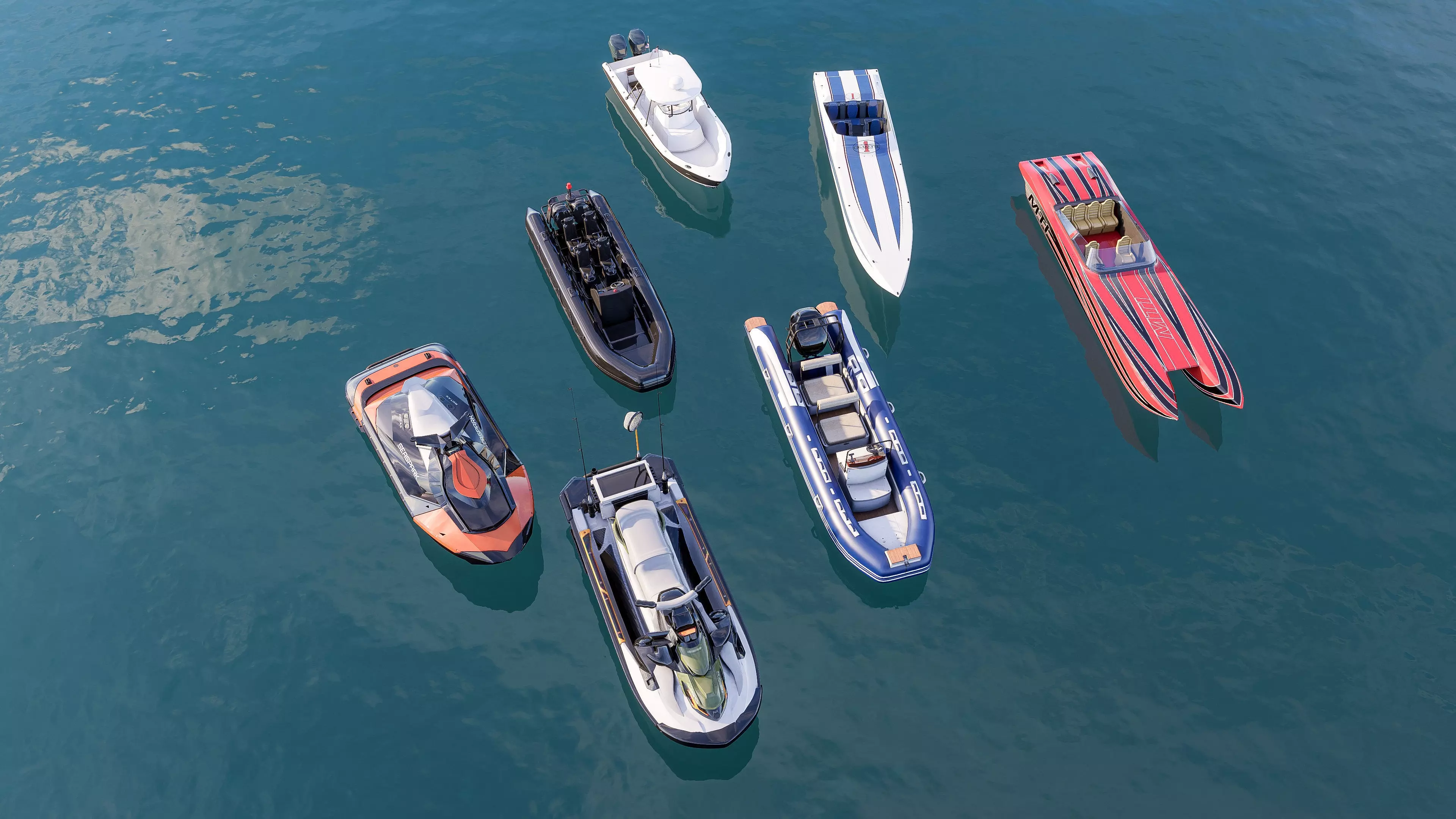 Motorboat speedboat collecttion 3D model_17