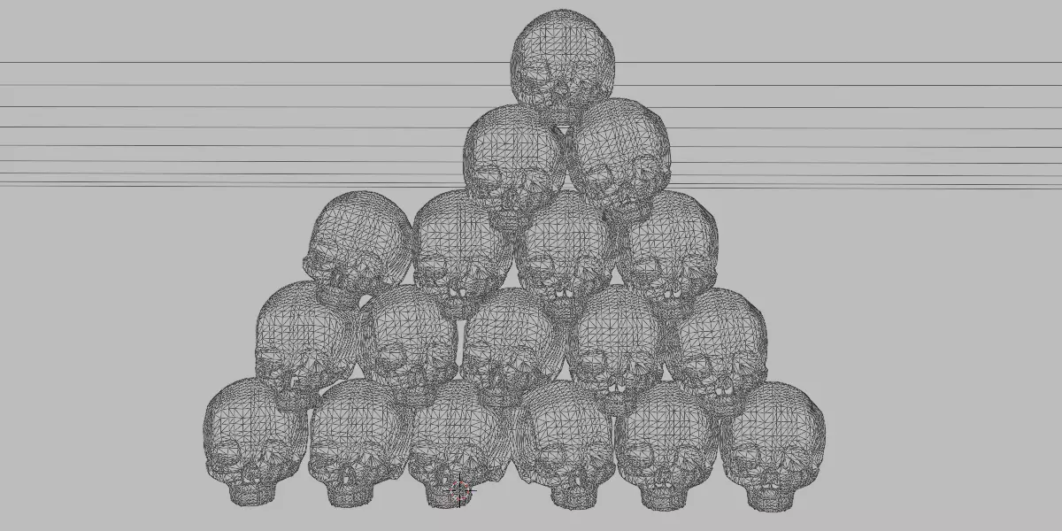 Realistic Skull Pyramid 3D Model  Detailed Bone Texture Low-poly 3D model_8