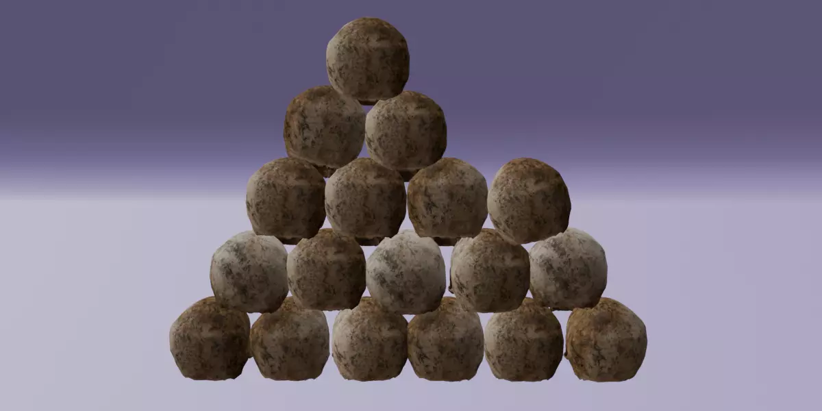 Realistic Skull Pyramid 3D Model  Detailed Bone Texture Low-poly 3D model_5