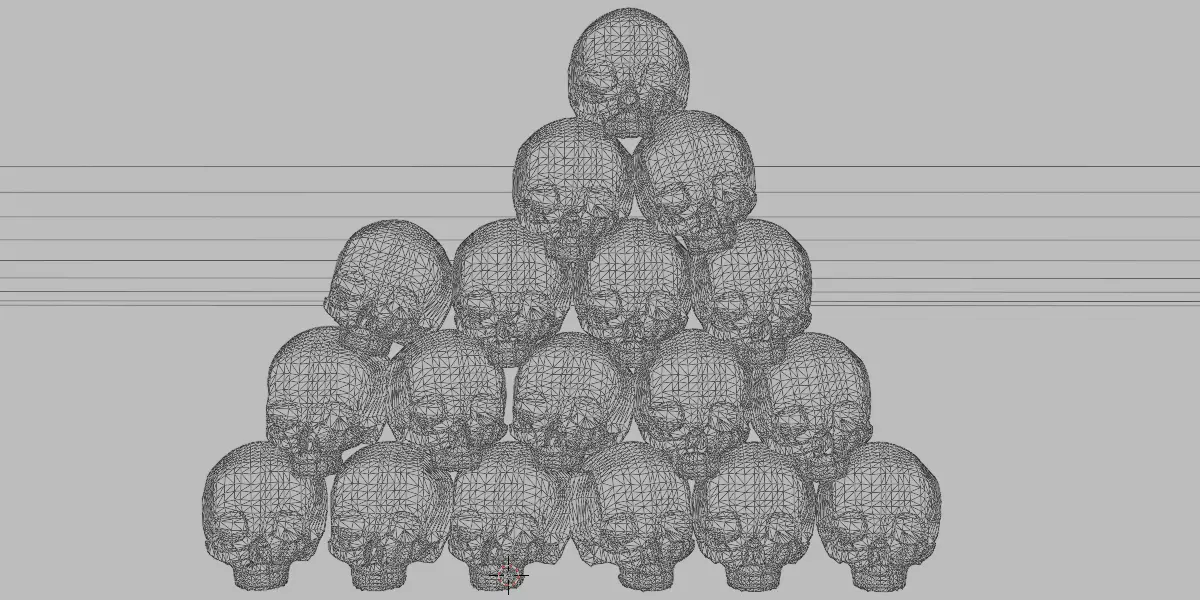 Realistic Skull Pyramid 3D Model  Detailed Bone Texture Low-poly 3D model_15