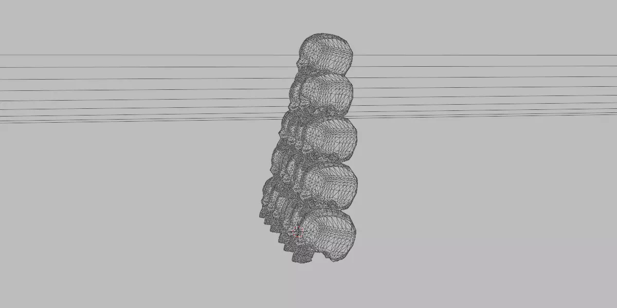 Realistic Skull Pyramid 3D Model  Detailed Bone Texture Low-poly 3D model_14