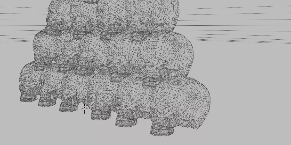 Realistic Skull Pyramid 3D Model  Detailed Bone Texture Low-poly 3D model_11