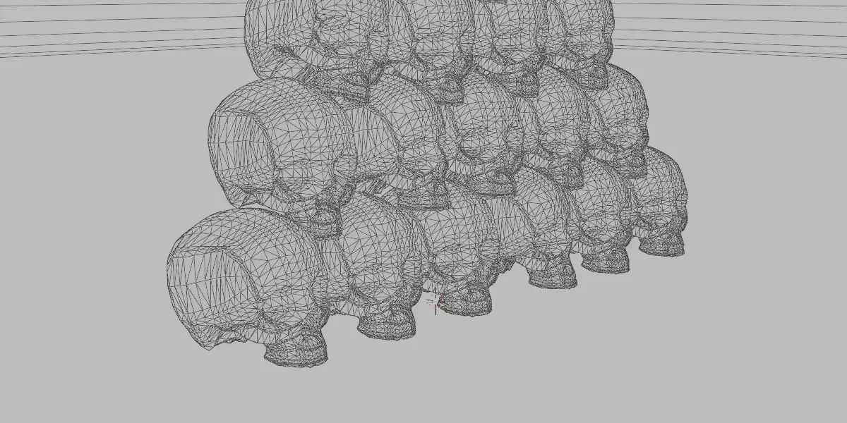 Realistic Skull Pyramid 3D Model  Detailed Bone Texture Low-poly 3D model_12