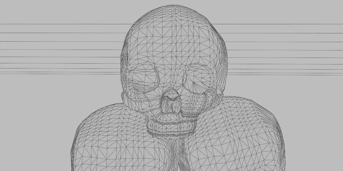 Realistic Skull Pyramid 3D Model  Detailed Bone Texture Low-poly 3D model_9