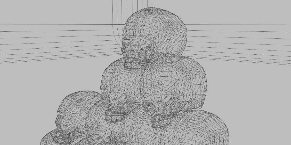 Realistic Skull Pyramid 3D Model  Detailed Bone Texture Low-poly 3D model_10