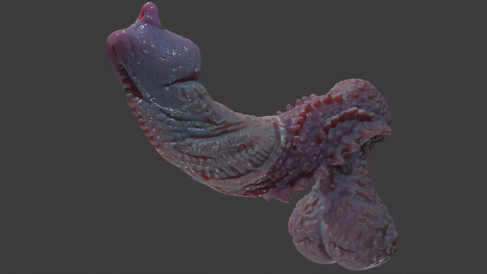 Fantasy Goju Dragon Penis Rigged Low-poly 3D model_10