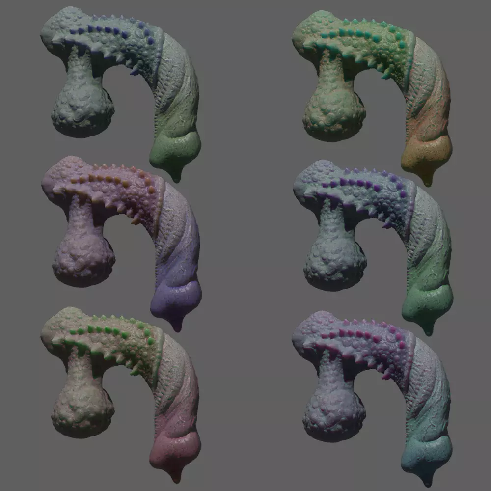 Fantasy Goju Dragon Penis Rigged Low-poly 3D model_4