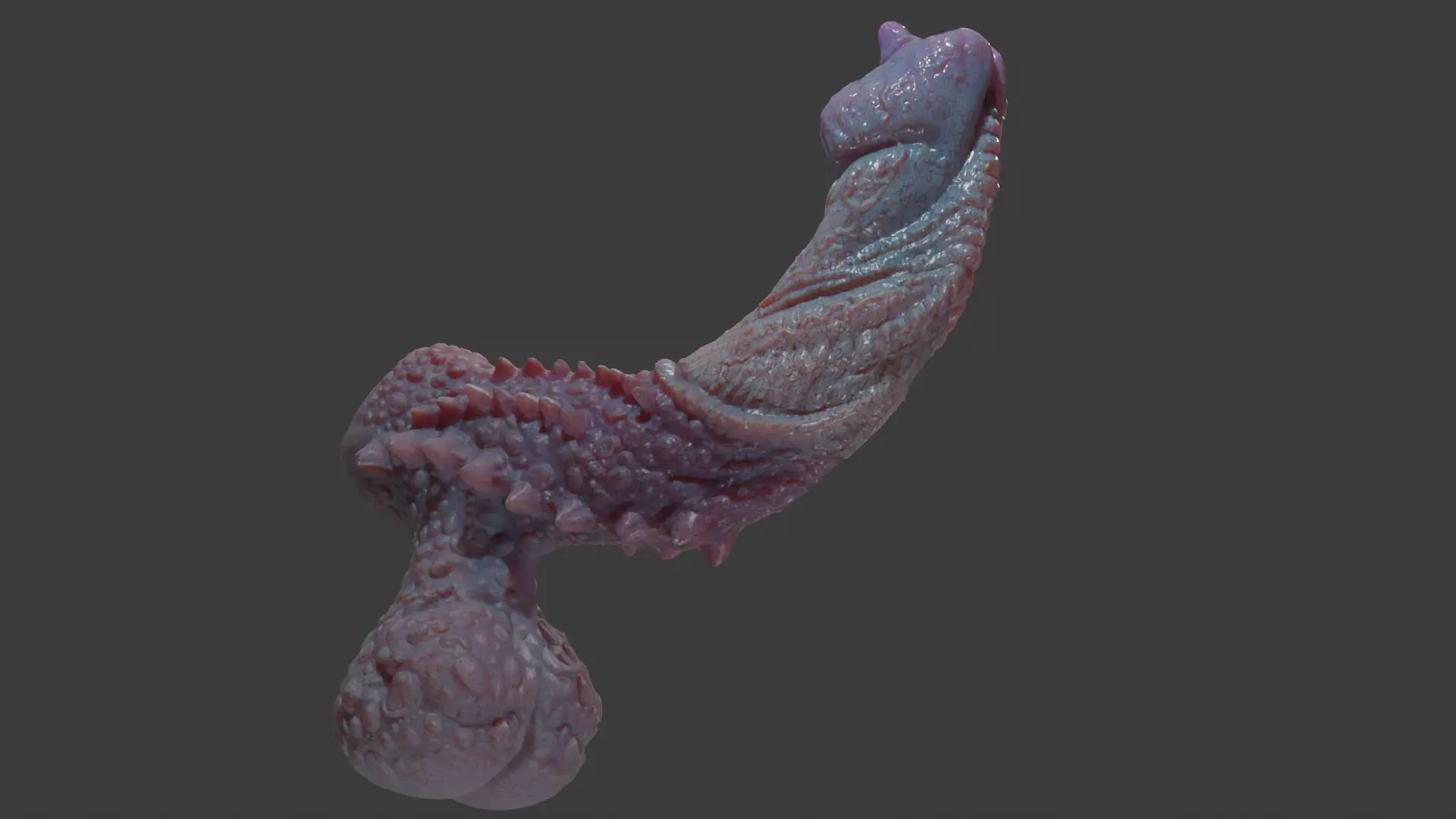 Fantasy Goju Dragon Penis Rigged Low-poly 3D model_7