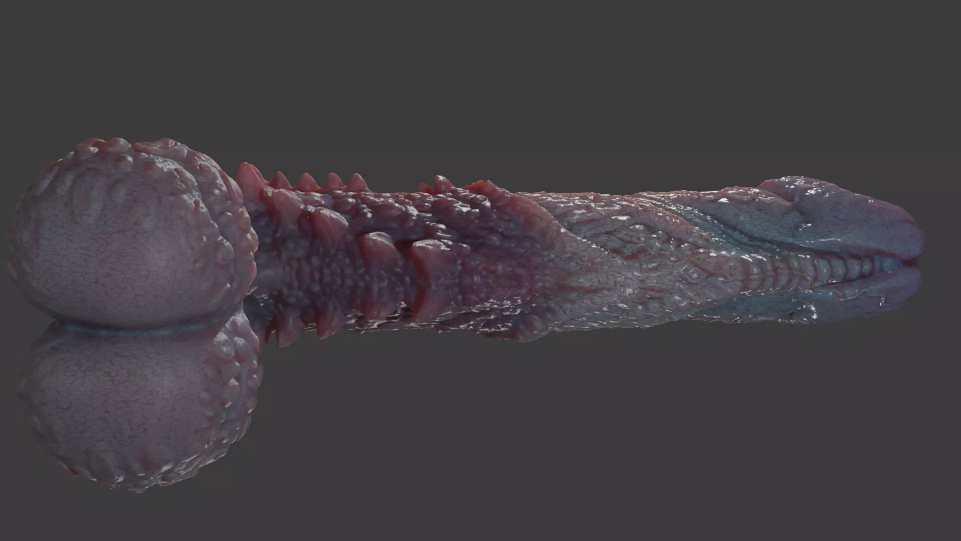 Fantasy Goju Dragon Penis Rigged Low-poly 3D model_11