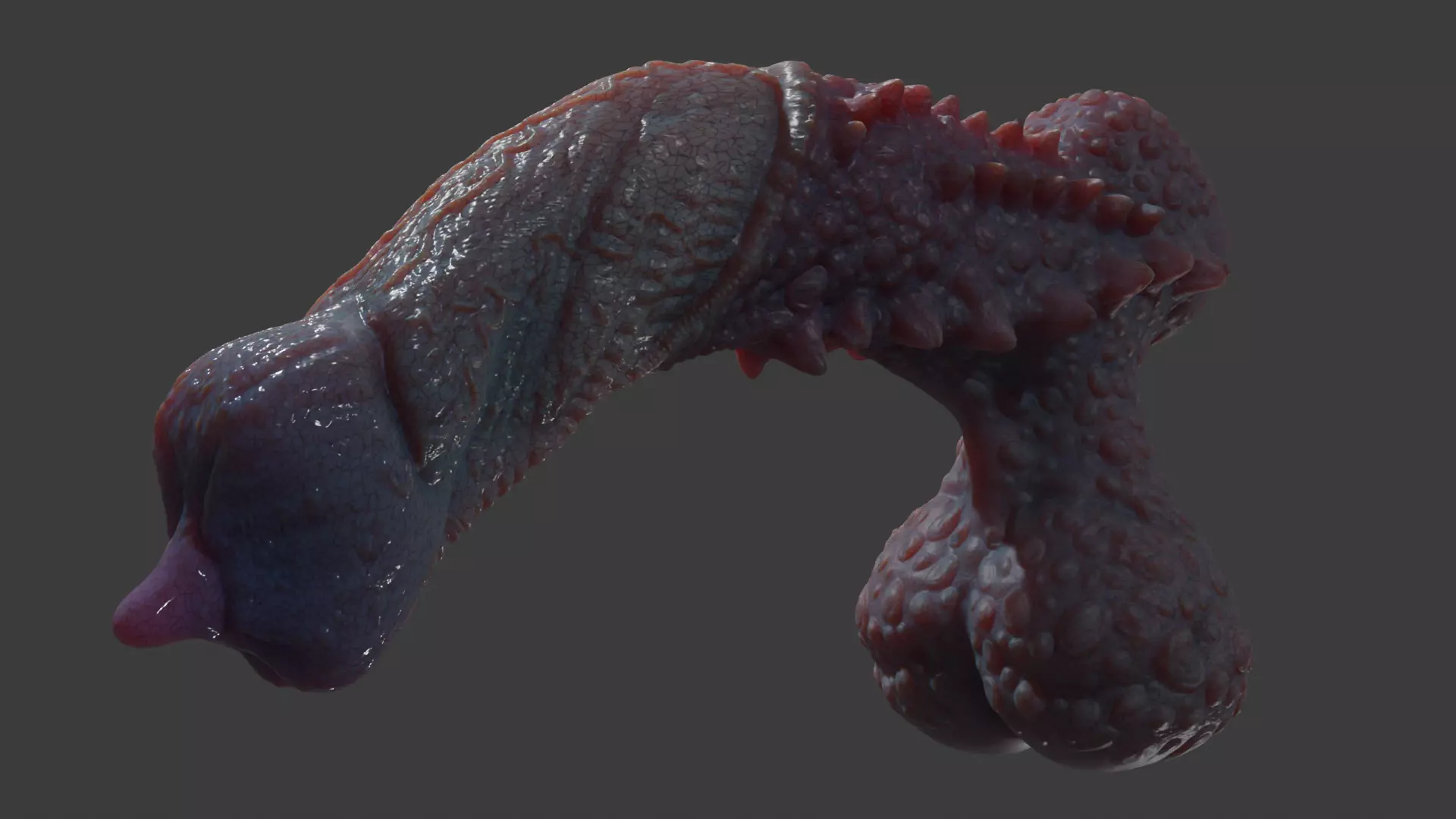 Fantasy Goju Dragon Penis Rigged Low-poly 3D model_8