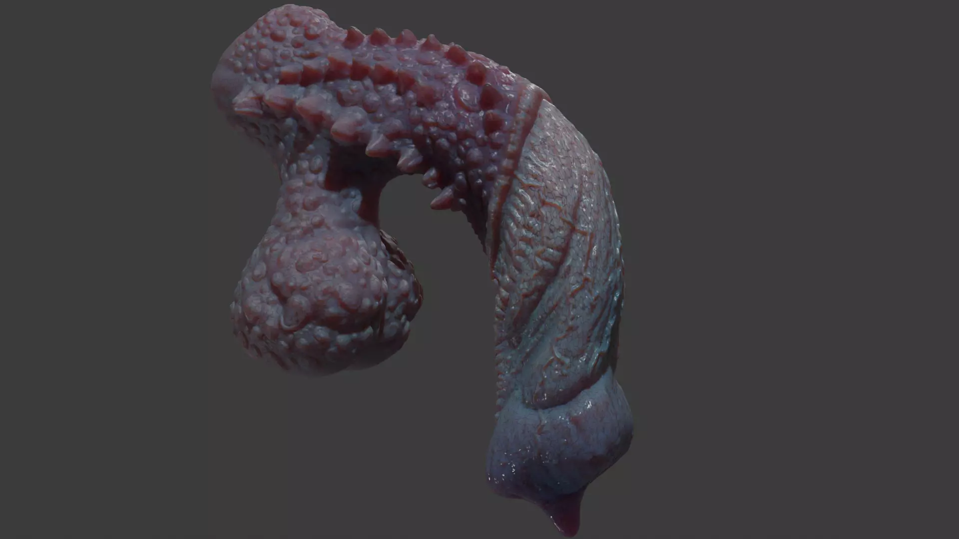 Fantasy Goju Dragon Penis Rigged Low-poly 3D model_6