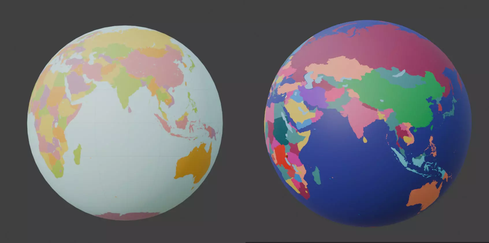 Globe Model low poly Low-poly 3D model