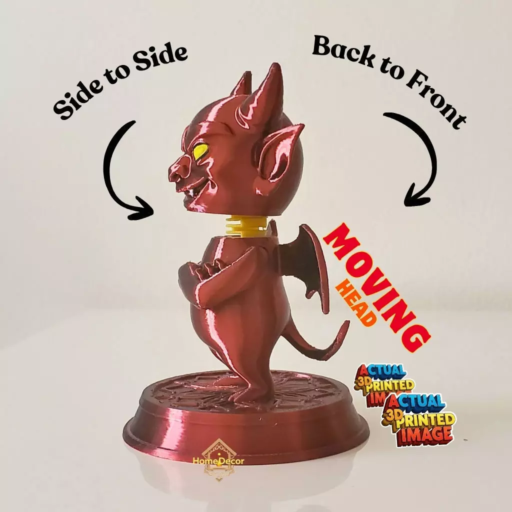 Demon Wobble Head  3D print model_5