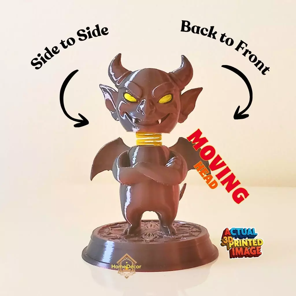 Demon Wobble Head  3D print model_0
