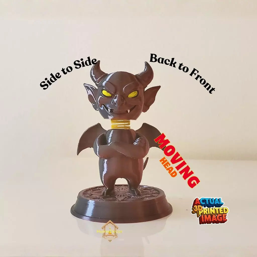 Demon Wobble Head  3D print model_3
