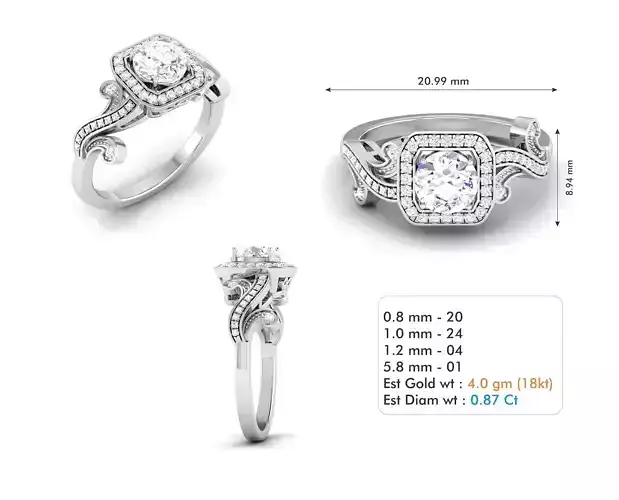 Diamond Women Gold Ring 